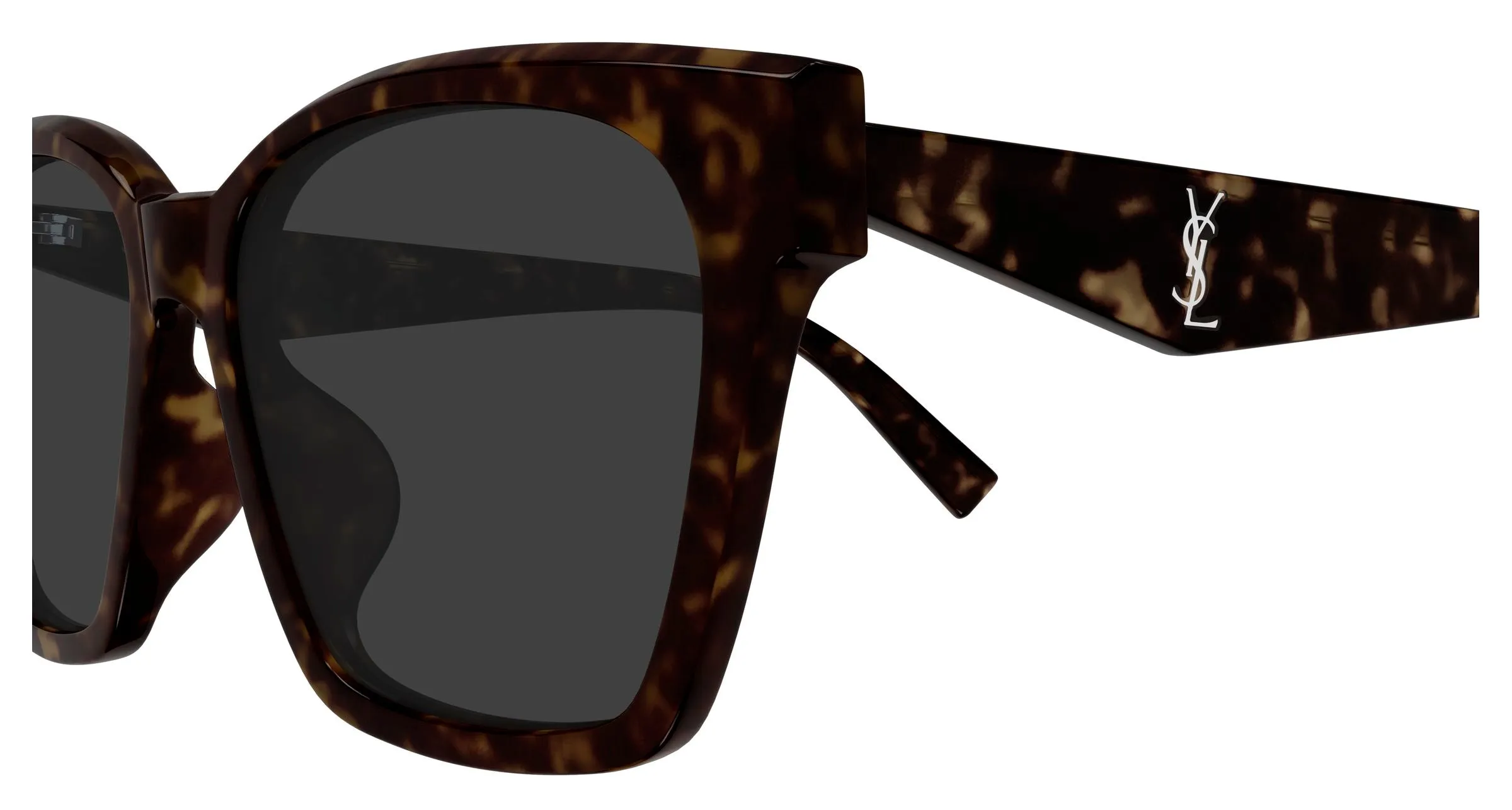 SAINT LAURENT SL M171/F 002 Occhiali da sole Acetato Havana Grigio Squadrata - immagine 3