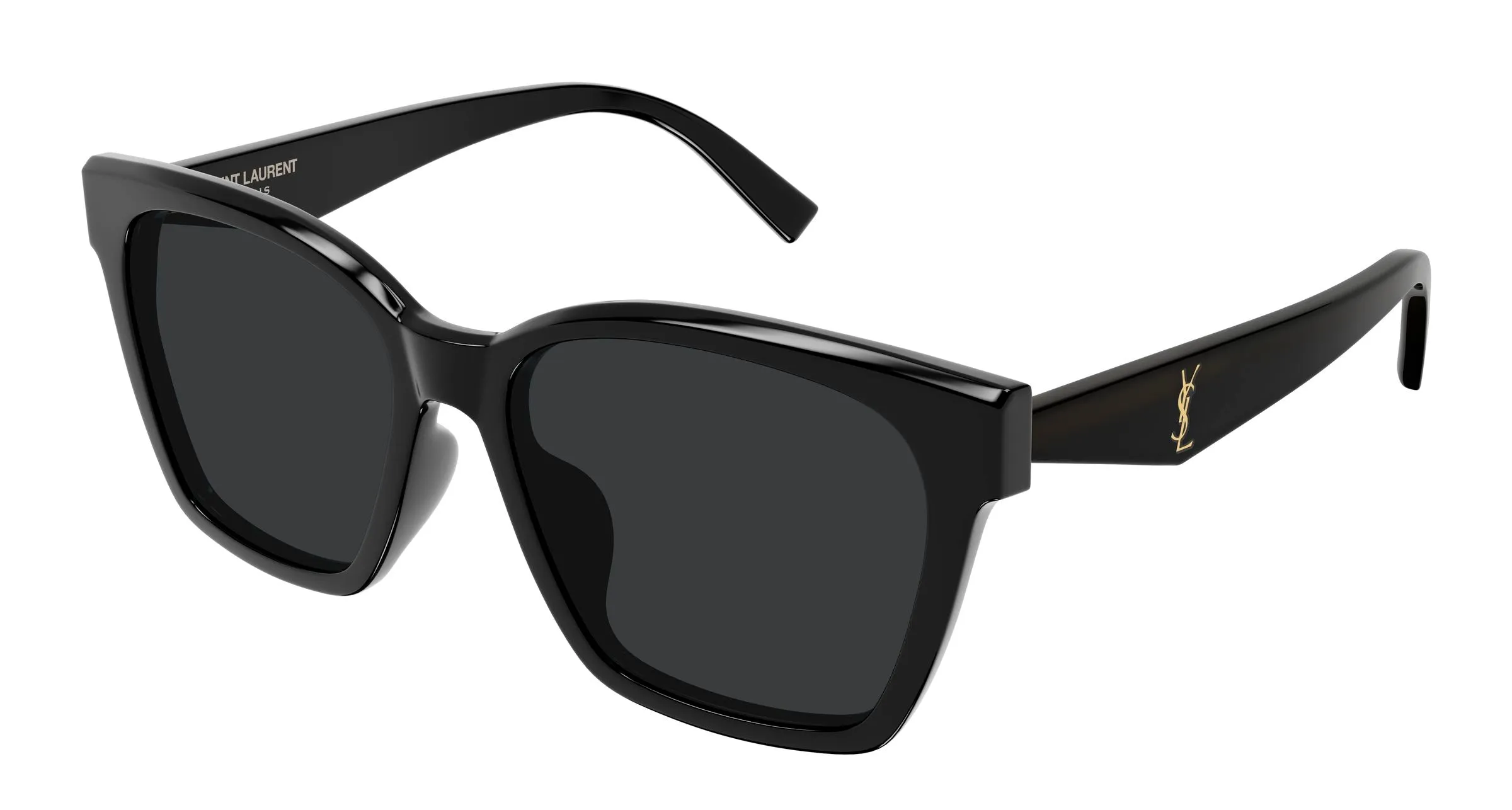 SAINT LAURENT SL M171/F 001 Occhiali da sole Acetato Nero Nero Squadrata - immagine 1