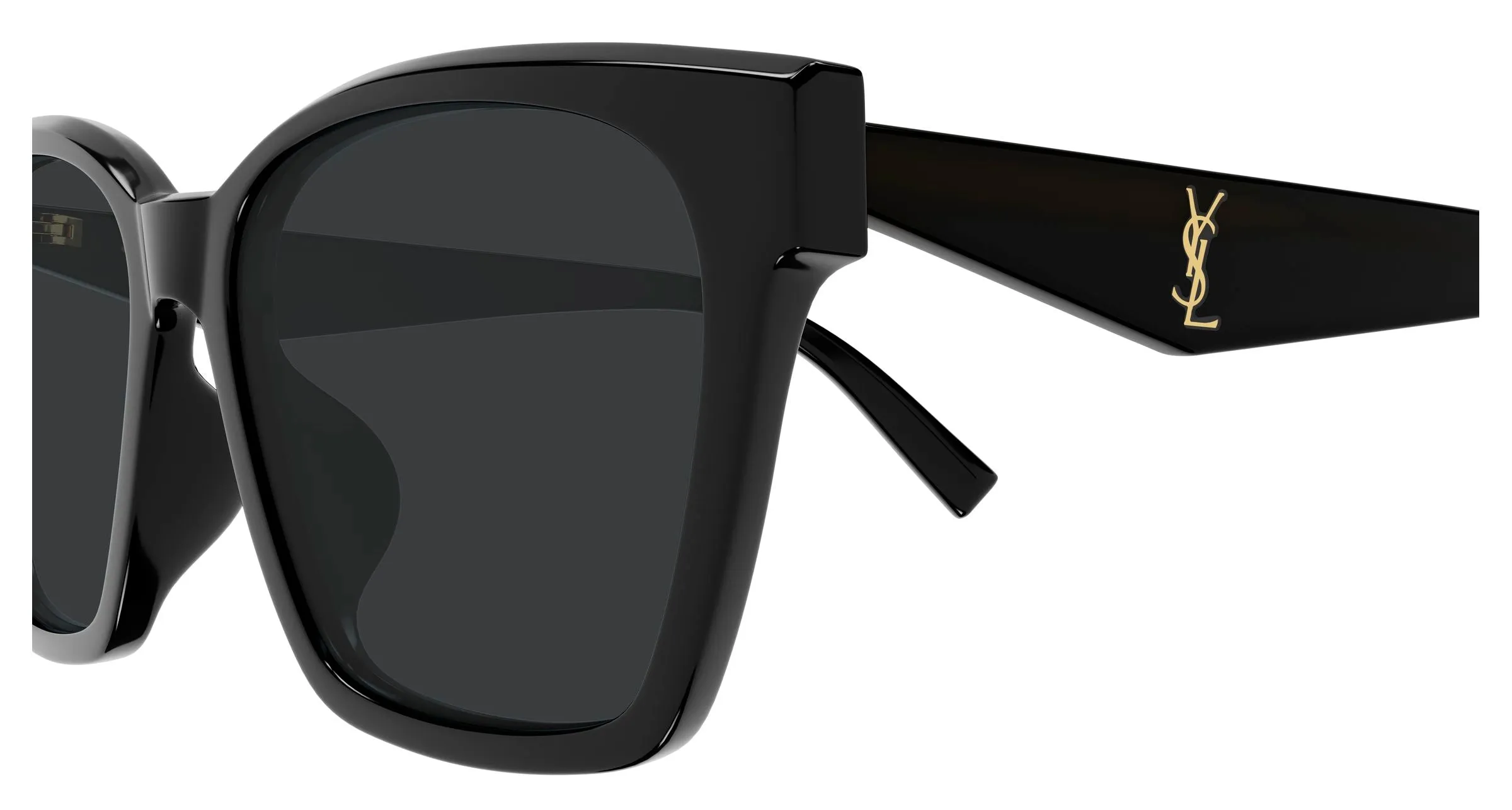 SAINT LAURENT SL M171/F 001 Occhiali da sole Acetato Nero Nero Squadrata - immagine 3