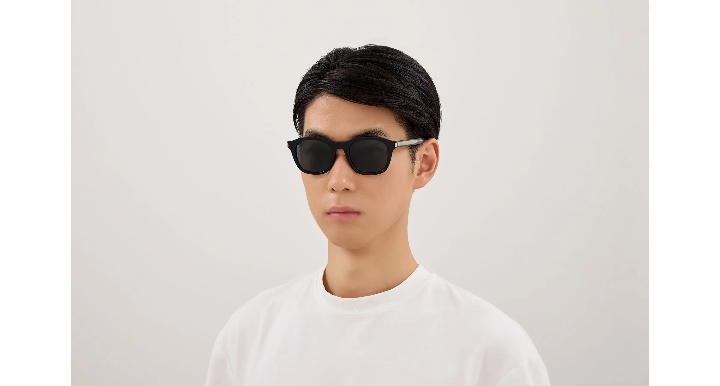 SAINT LAURENT SL 880/K 001 Occhiali da sole Acetato Nero Nero Squadrata - immagine 4