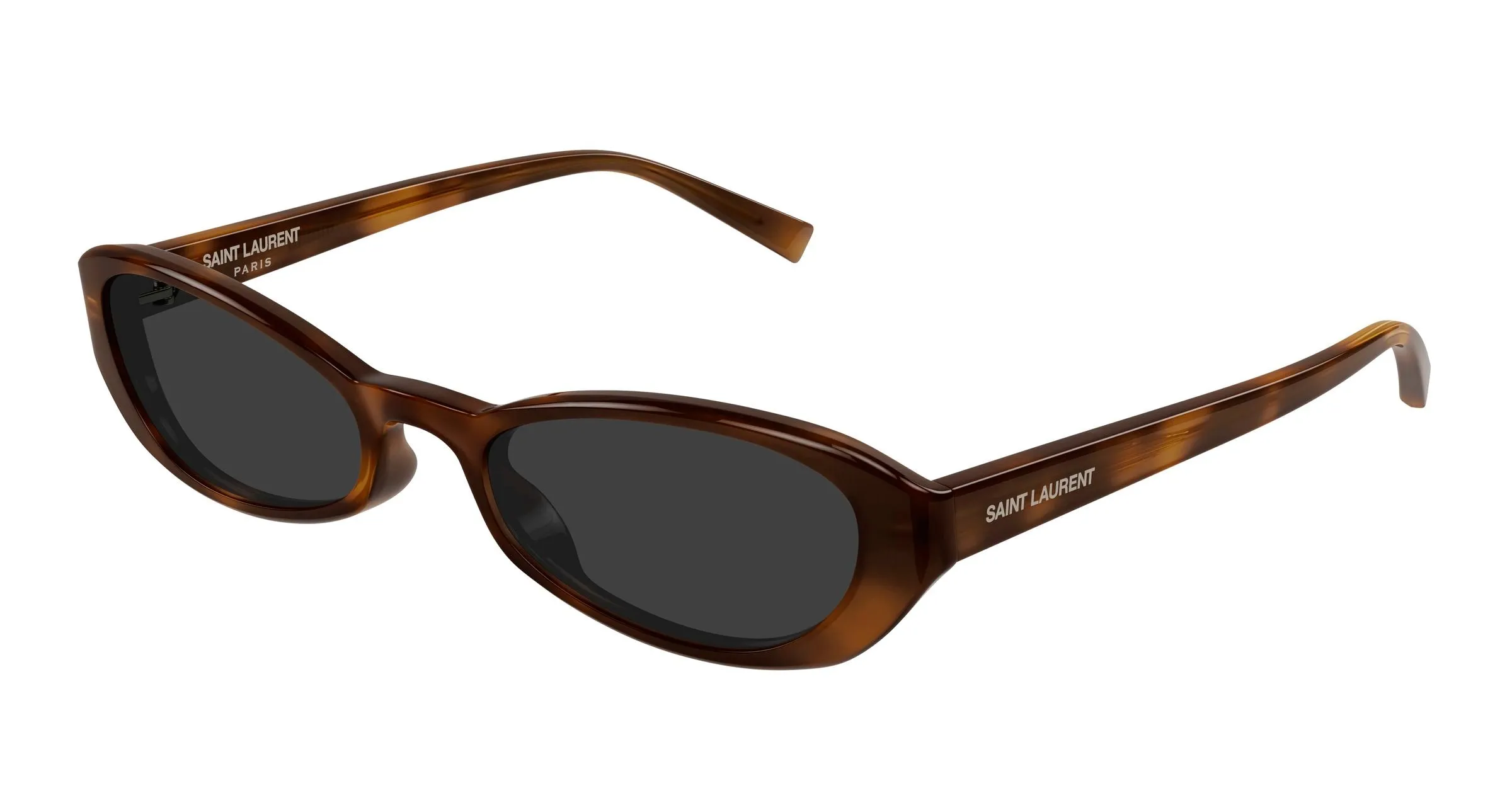 SAINT LAURENT SL 871 SUE 004 Occhiali da sole Acetato Havana Grigio Rotonda - immagine 1