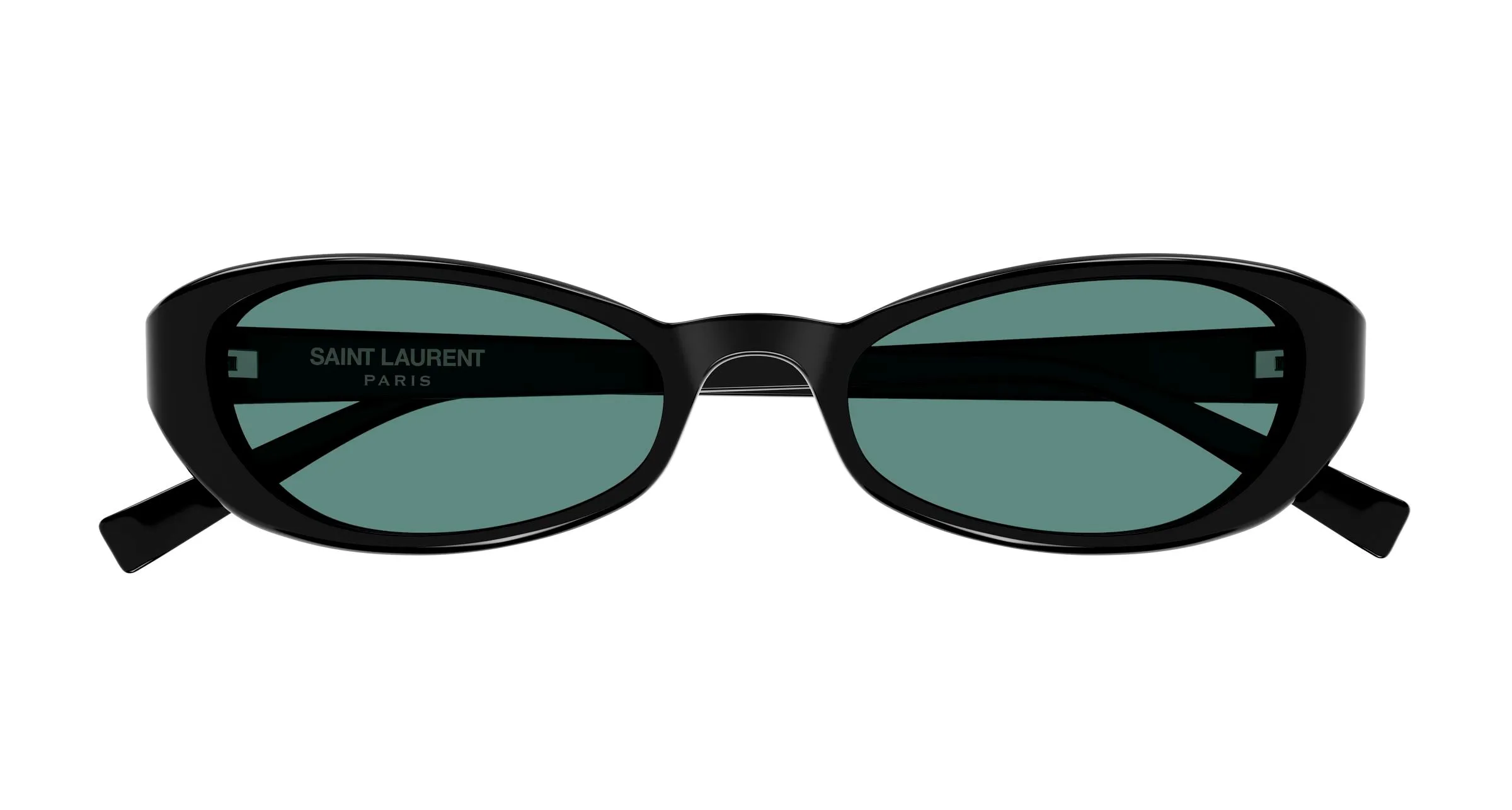 SAINT LAURENT SL 871 SUE 002 Occhiali da sole Acetato Nero Verde Rotonda - immagine 2