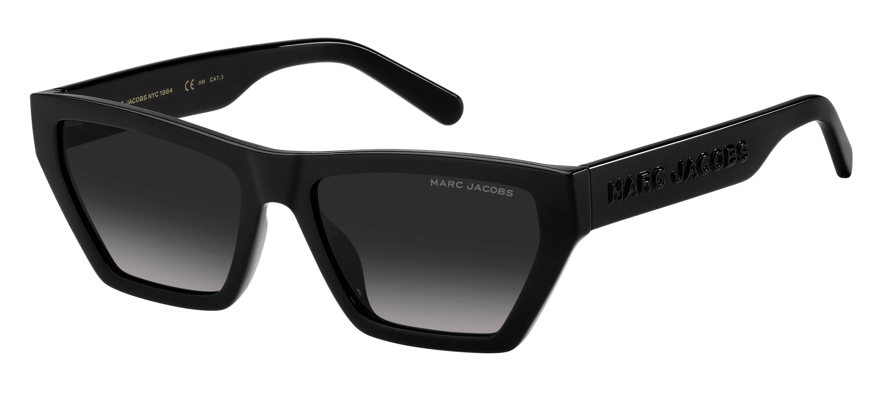 Marc Jacobs MARC 657/S 807/9O Occhiali da sole Plastica Nero Grigio Farfalla Sfumato - immagine 1
