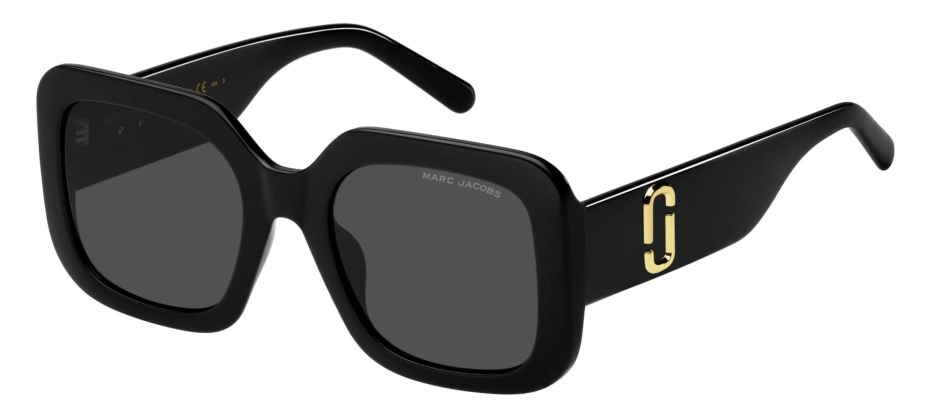 Marc Jacobs MARC 647/S 807/IR Occhiali da sole Plastica Nero Grigio Squadrata - immagine 1