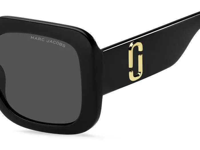 Marc Jacobs MARC 647/S 807/IR Occhiali da sole Plastica Nero Grigio Squadrata - immagine 4