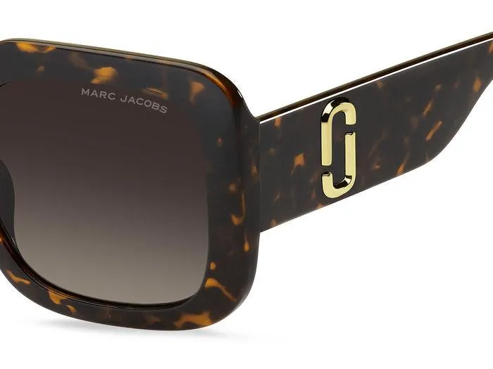 Marc Jacobs MARC 647/S 086/HA Occhiali da sole Plastica Havana Marrone Squadrata Sfumato - immagine 4