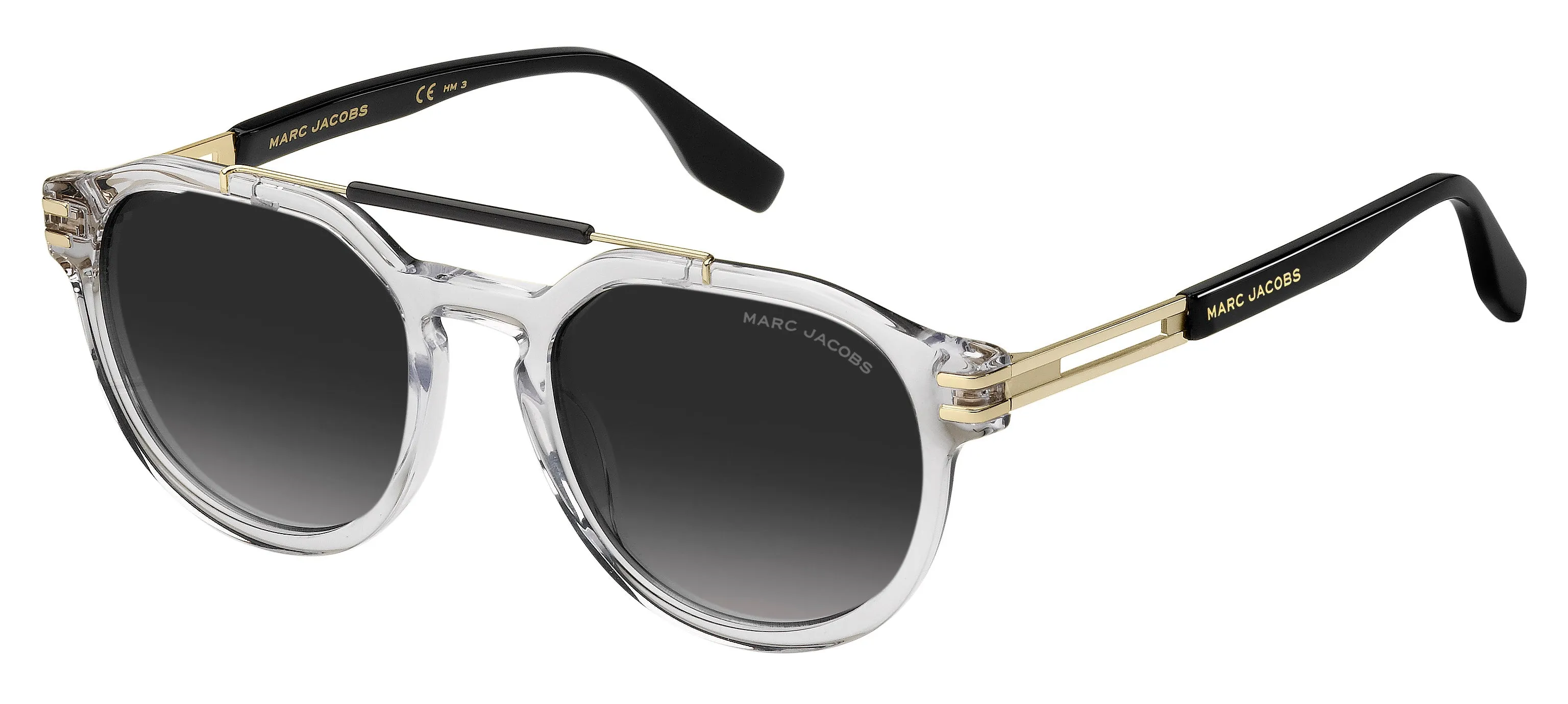 Marc Jacobs MARC 675/S 900/9O Occhiali da sole Plastica Cristallo Grigio Rotonda Sfumato - immagine 1