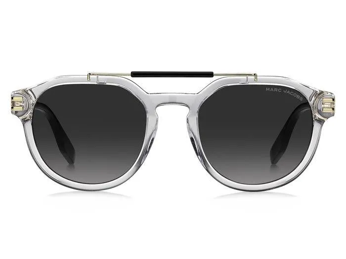 Marc Jacobs MARC 675/S 900/9O Occhiali da sole Plastica Cristallo Grigio Rotonda Sfumato - immagine 2