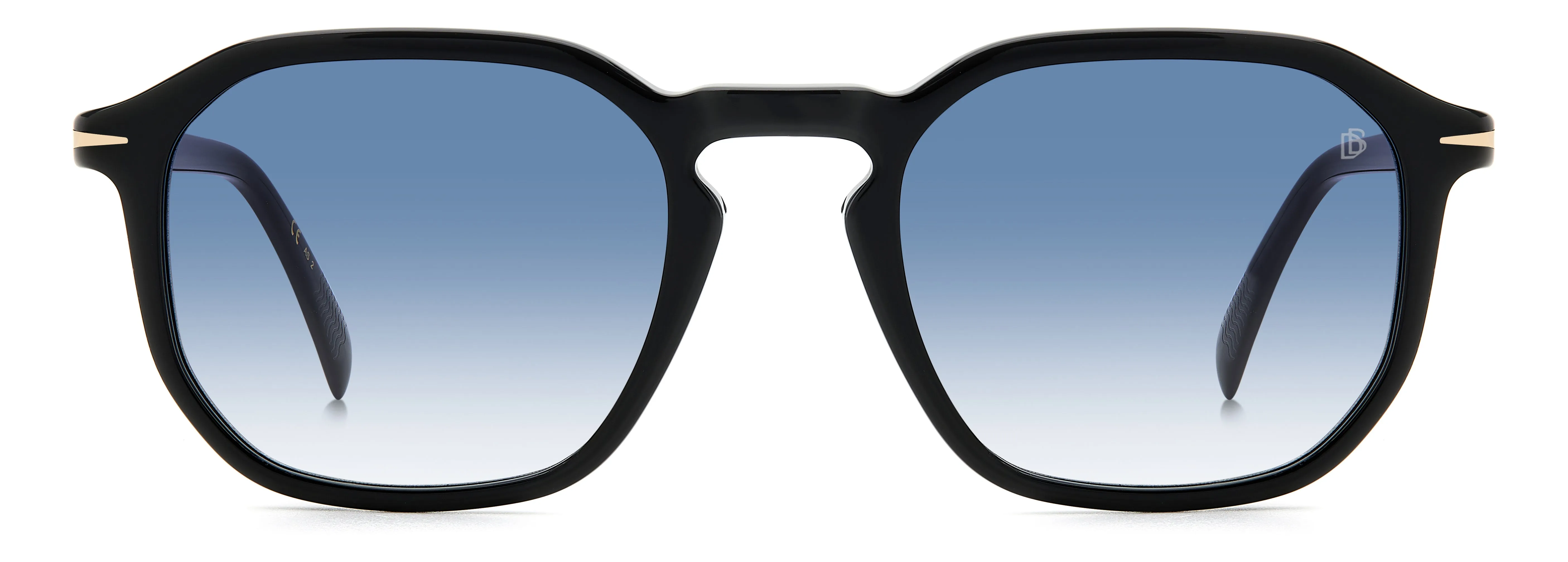 DAVID BECKHAM DB 1115/S 807/08 Occhiali da sole Acetato Nero Blu Squadrata - immagine 3