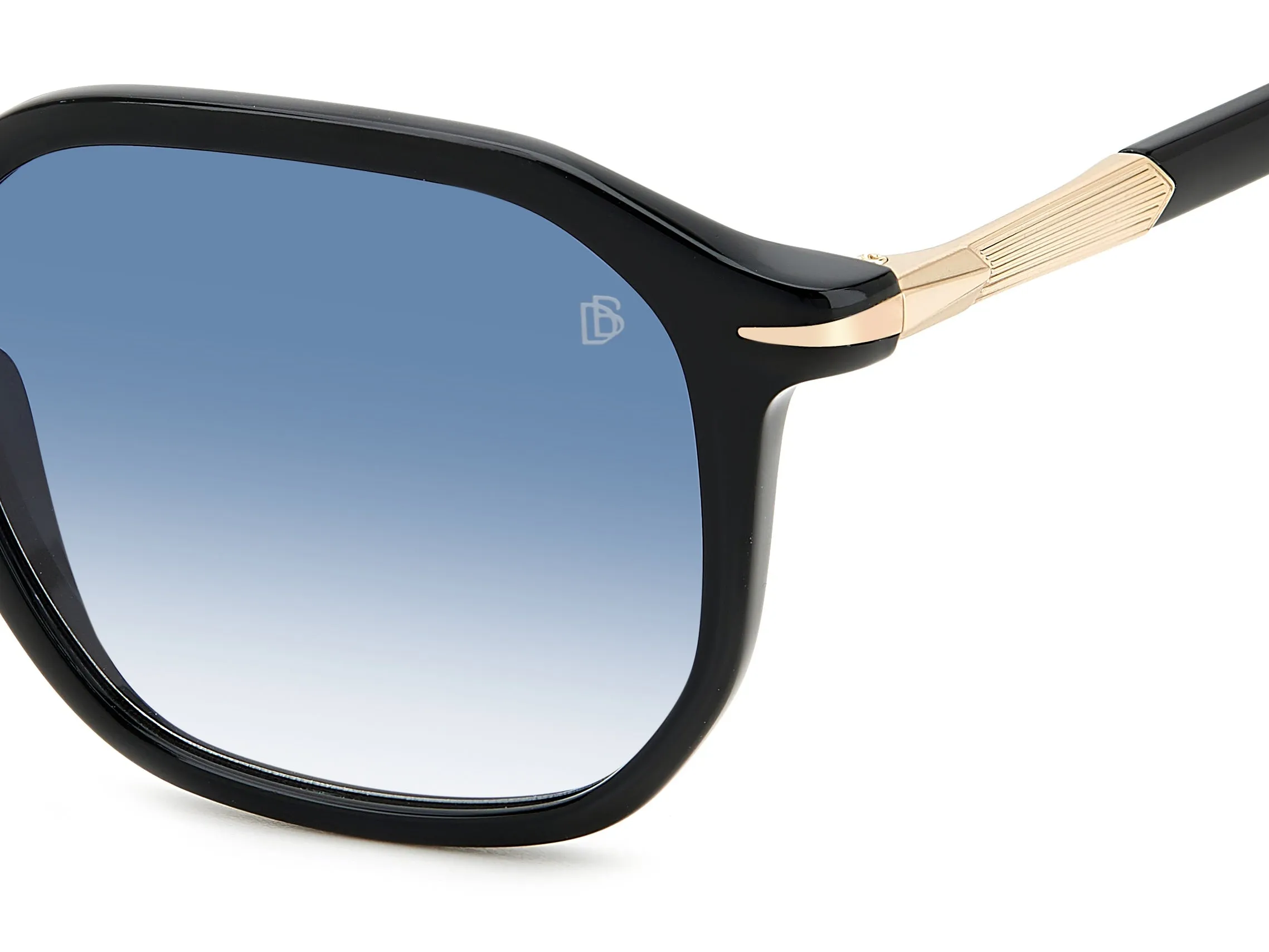 DAVID BECKHAM DB 1115/S 807/08 Occhiali da sole Acetato Nero Blu Squadrata - immagine 4