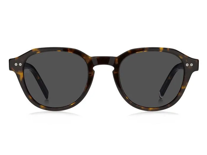 Tommy Hilfiger TH 1970/S 086/IR Occhiali da sole Bio-acetato Havana Grigio Rotonda - immagine 2