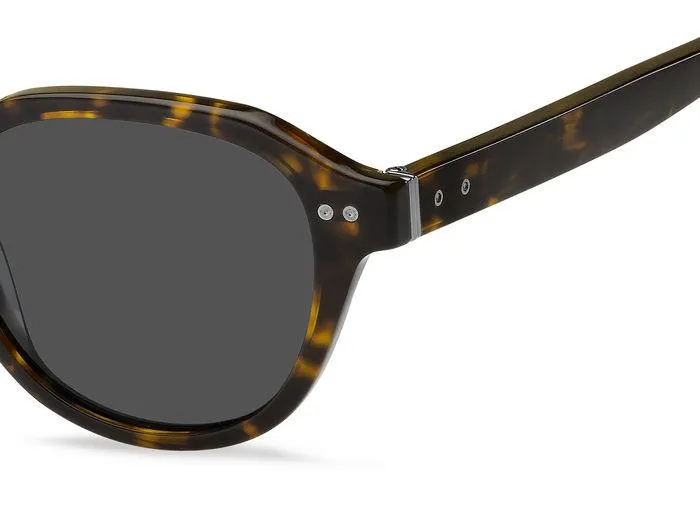 Tommy Hilfiger TH 1970/S 086/IR Occhiali da sole Bio-acetato Havana Grigio Rotonda - immagine 4