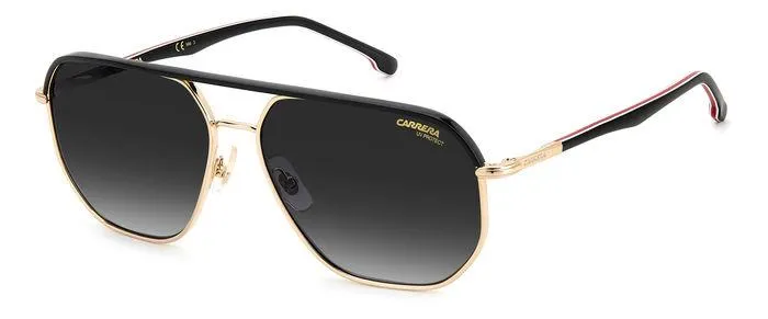 Carrera CARRERA 304/S W97/9O Occhiali da sole Acciaio Oro / Nero Grigio Geometrica Sfumato - immagine 1