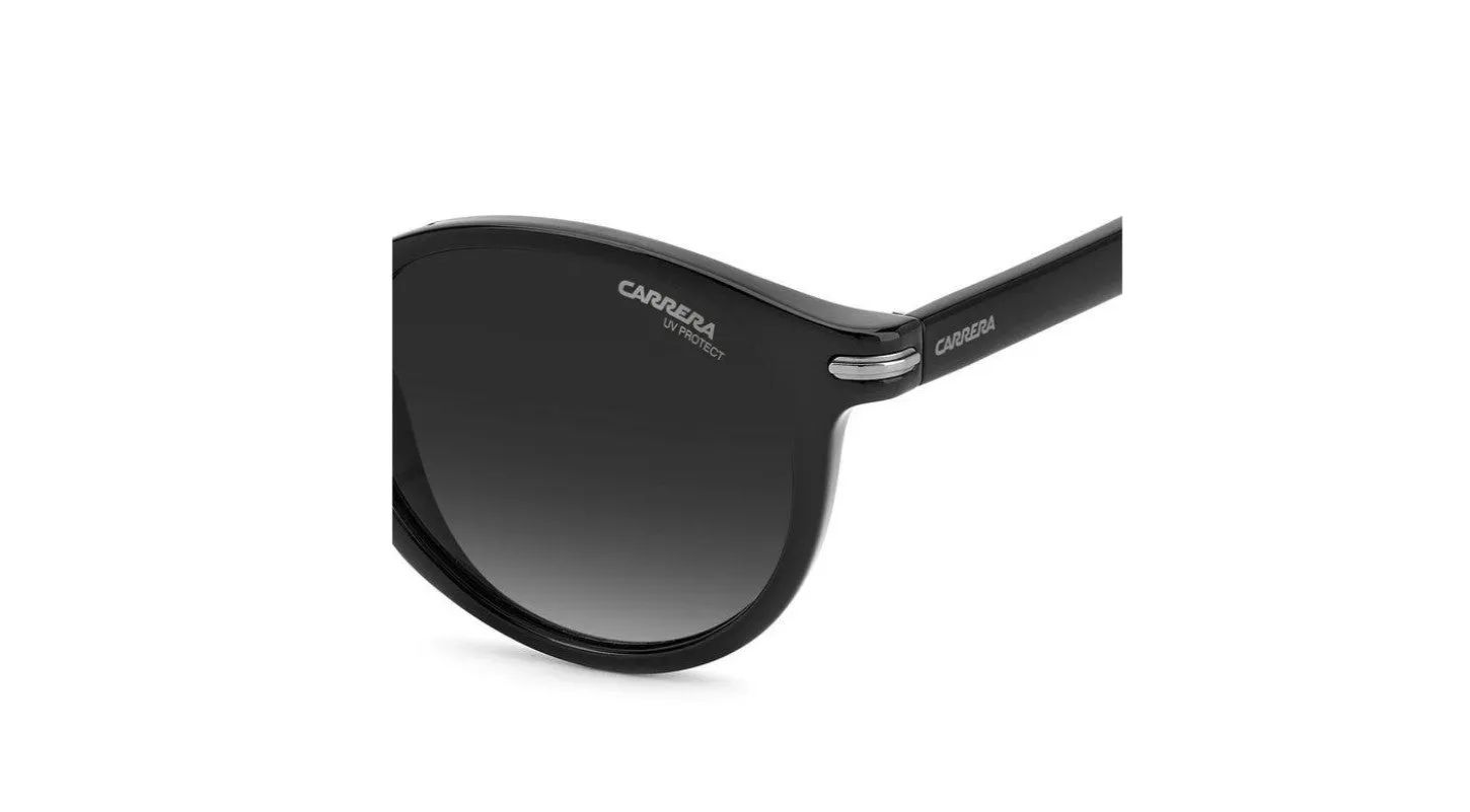 Carrera CARRERA 301/S 807/9O Occhiali da sole Acetato Nero Grigio Rotonda Sfumato - immagine 3