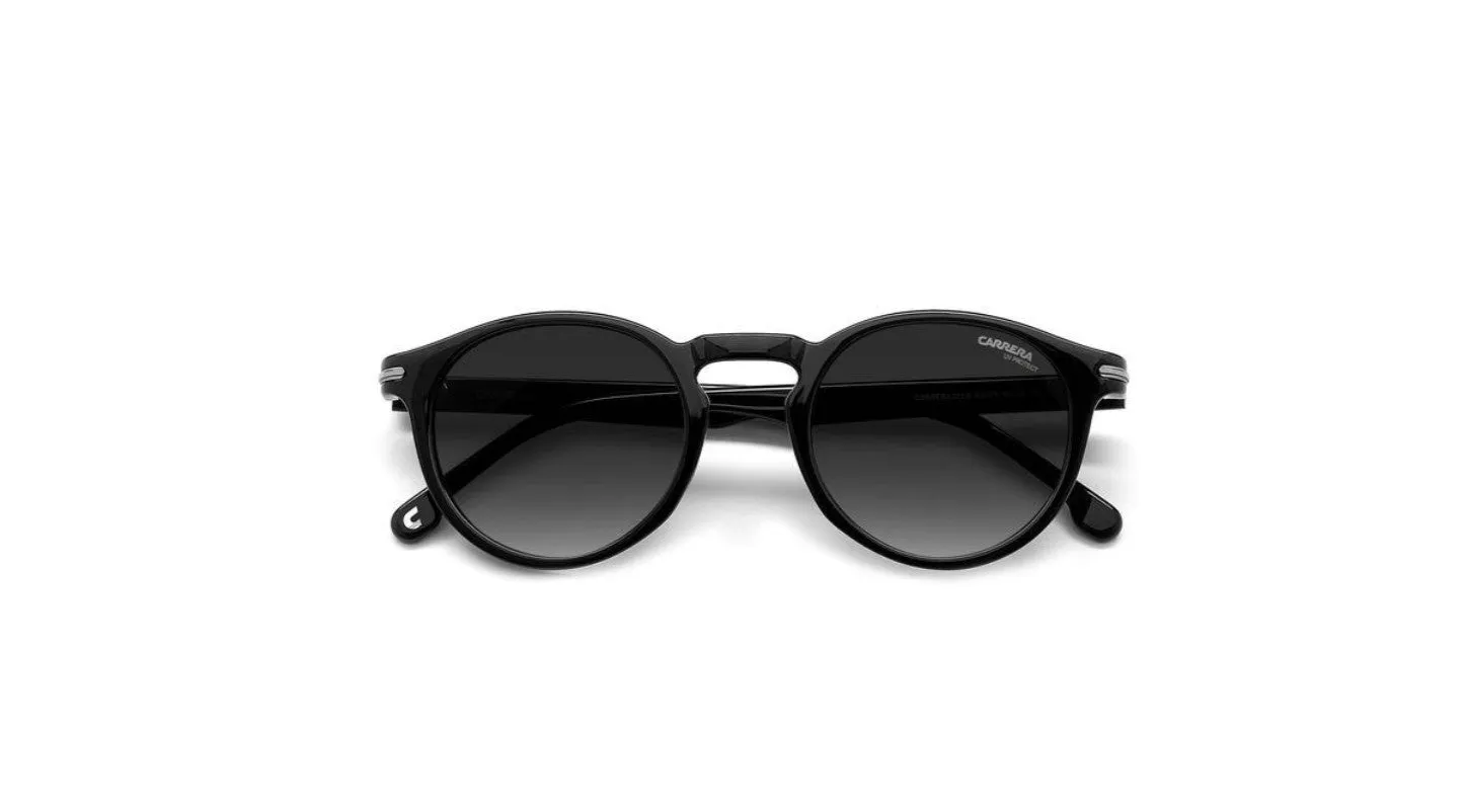 Carrera CARRERA 301/S 807/9O Occhiali da sole Acetato Nero Grigio Rotonda Sfumato - immagine 4