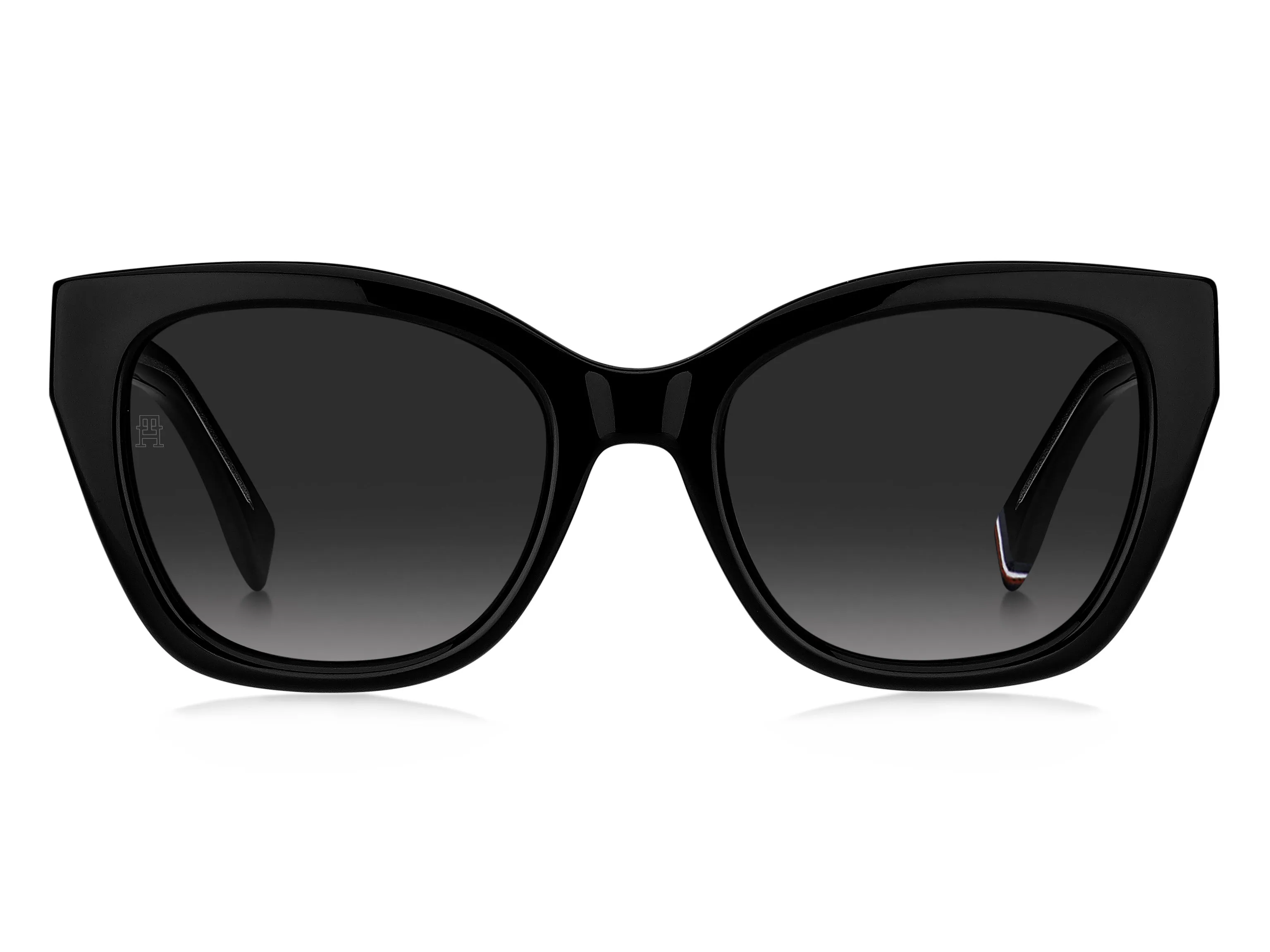 Tommy Hilfiger TH 1980/S 807/9O Occhiali da sole Acetato Nero Grigio Squadrata Sfumato - immagine 3