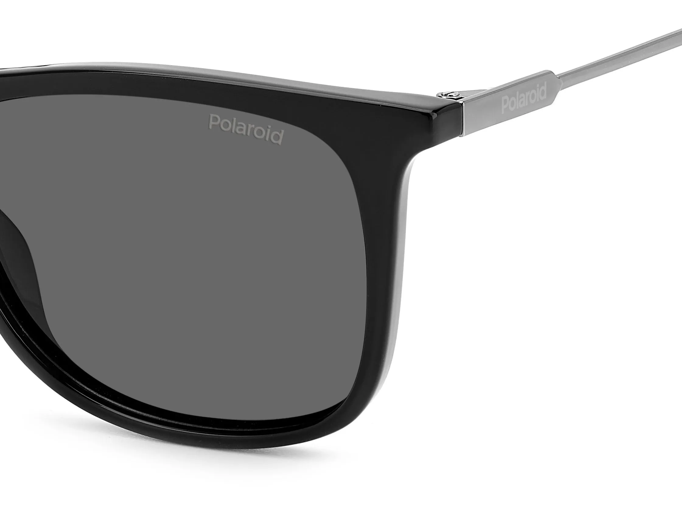 Polaroid PLD 4145/S/X 807/M9 Occhiali da sole Plastica Nero Grigio Squadrata Polarizzata - immagine 4