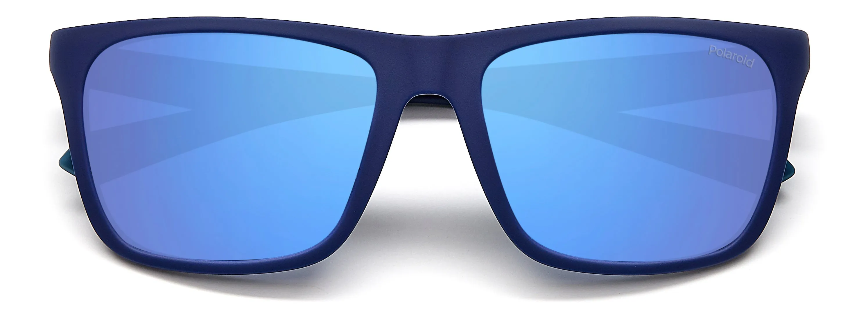Polaroid PLD 2141/S VGL/5X Occhiali da sole Plastica Blu opaco Blu Squadrata Polarizzata Specchiato - immagine 3