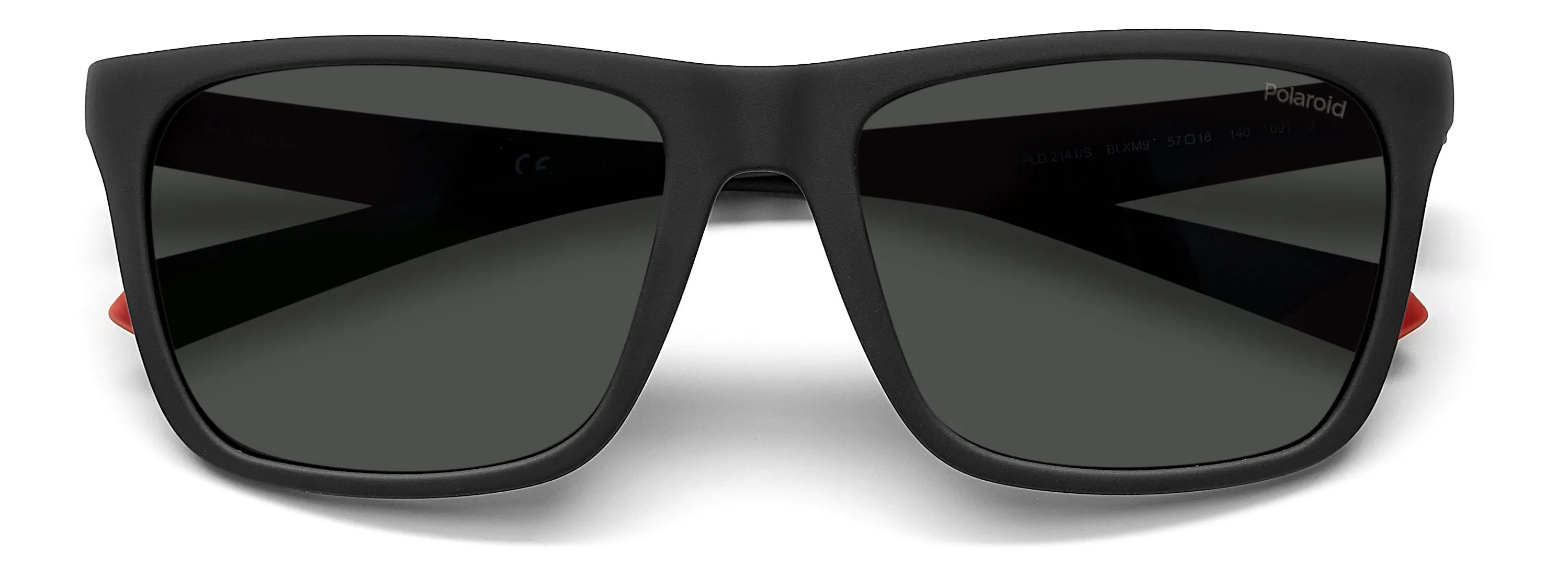 Polaroid PLD 2141/S BLX/M9 Occhiali da sole Plastica Nero-opaco Grigio Squadrata Polarizzata - immagine 3