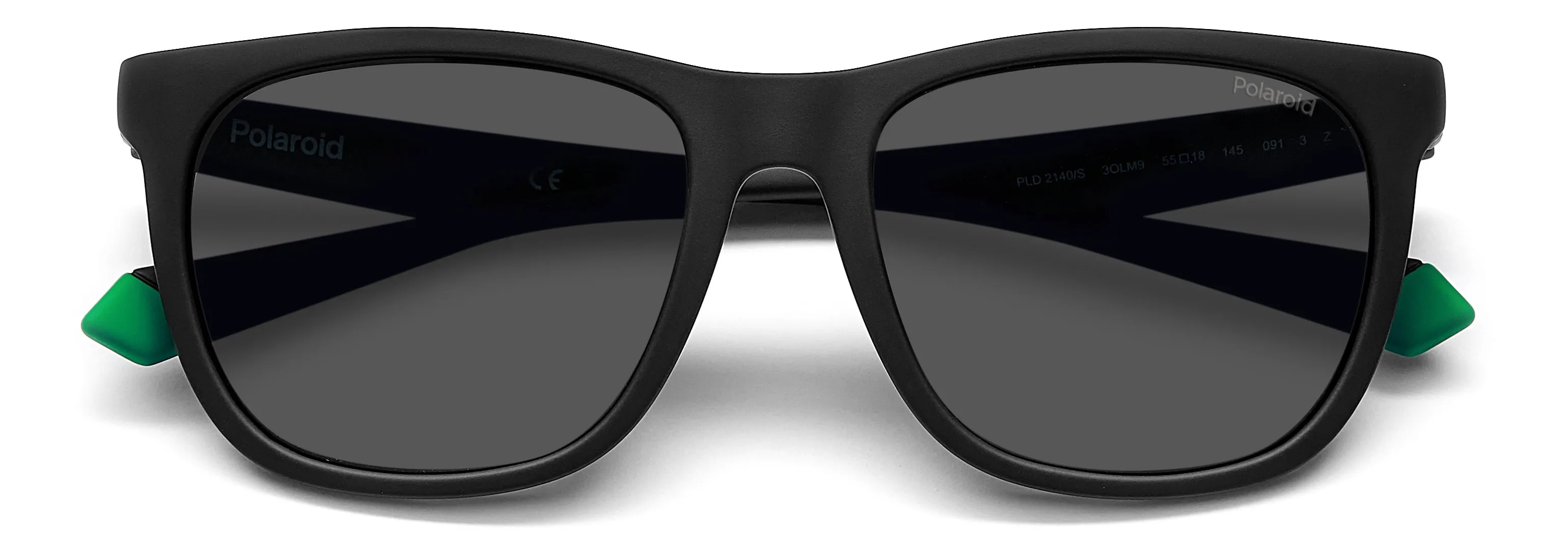 Polaroid PLD 2140/S 3OL/M9 Occhiali da sole Plastica Nero-opaco Grigio Squadrata Polarizzata - immagine 3