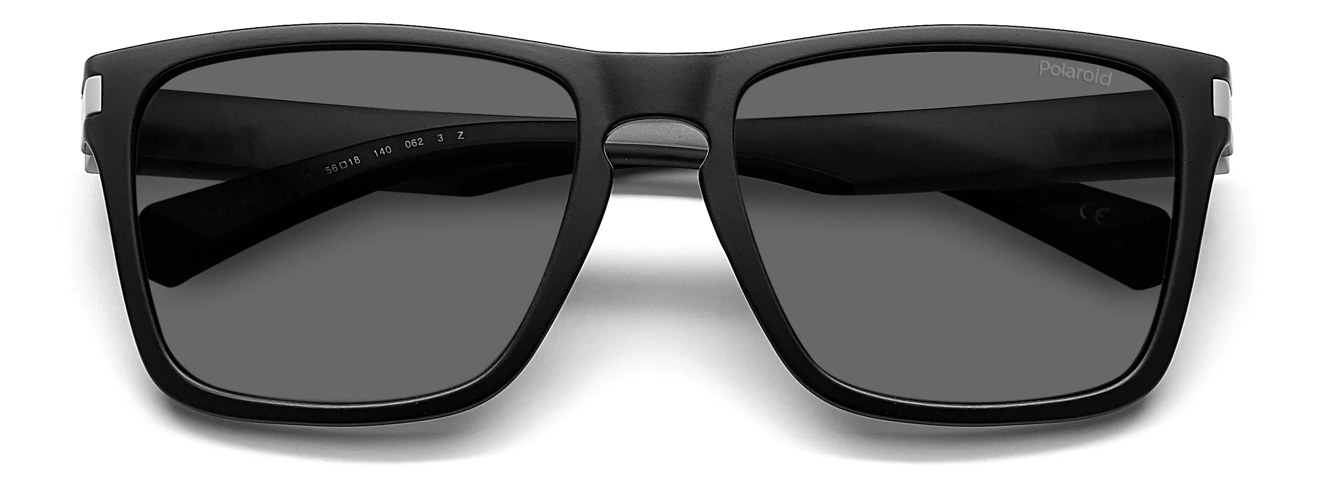 Polaroid PLD 2139/S O6W/M9 Occhiali da sole Plastica Nero opaco/Grigio Grigio Squadrata Polarizzata - immagine 3