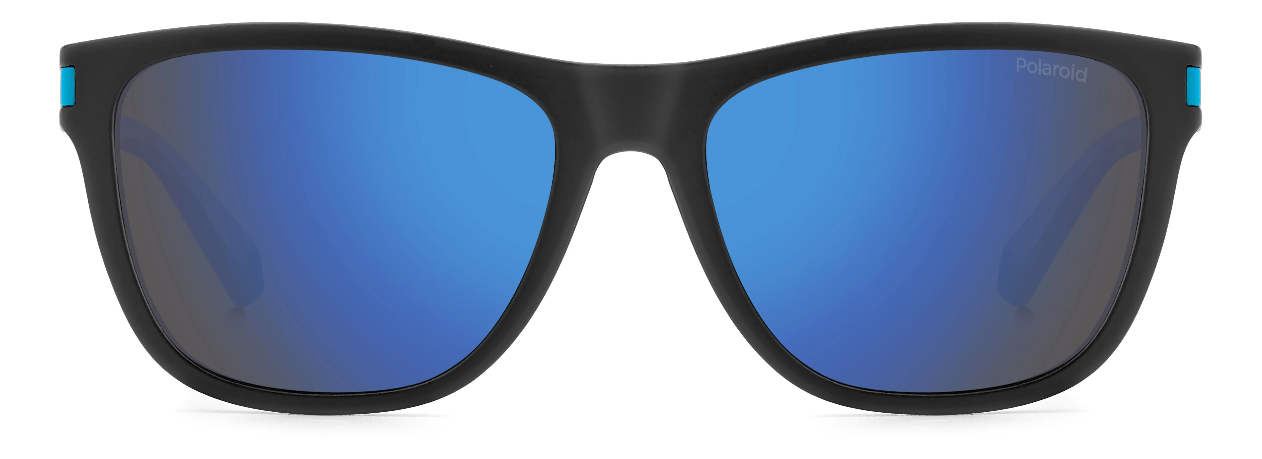 Polaroid PLD 2138/S 0VK/5X Occhiali da sole Plastica Nero opaco/Blue Blu Squadrata Polarizzata Specchiato - immagine 2