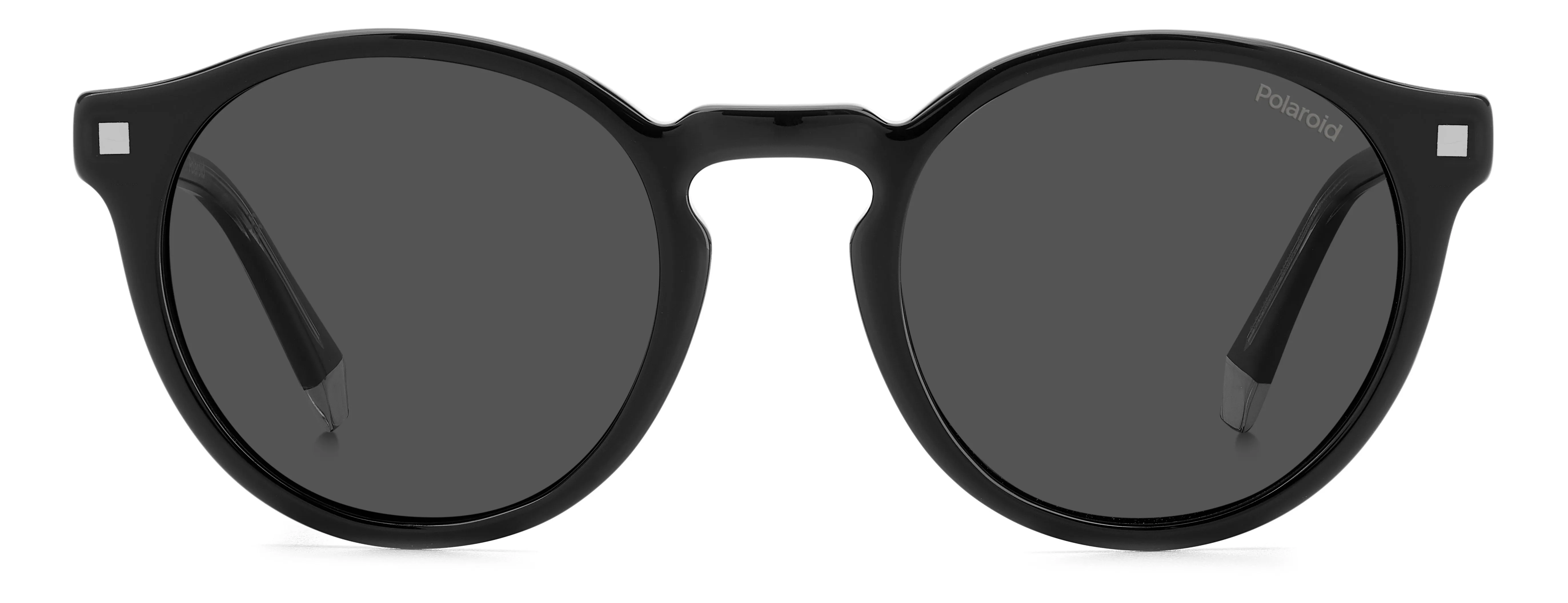 Polaroid PLD 4150/S/X 807/M9 Occhiali da sole Acetato Nero Grigio Rotonda Polarizzata - immagine 2