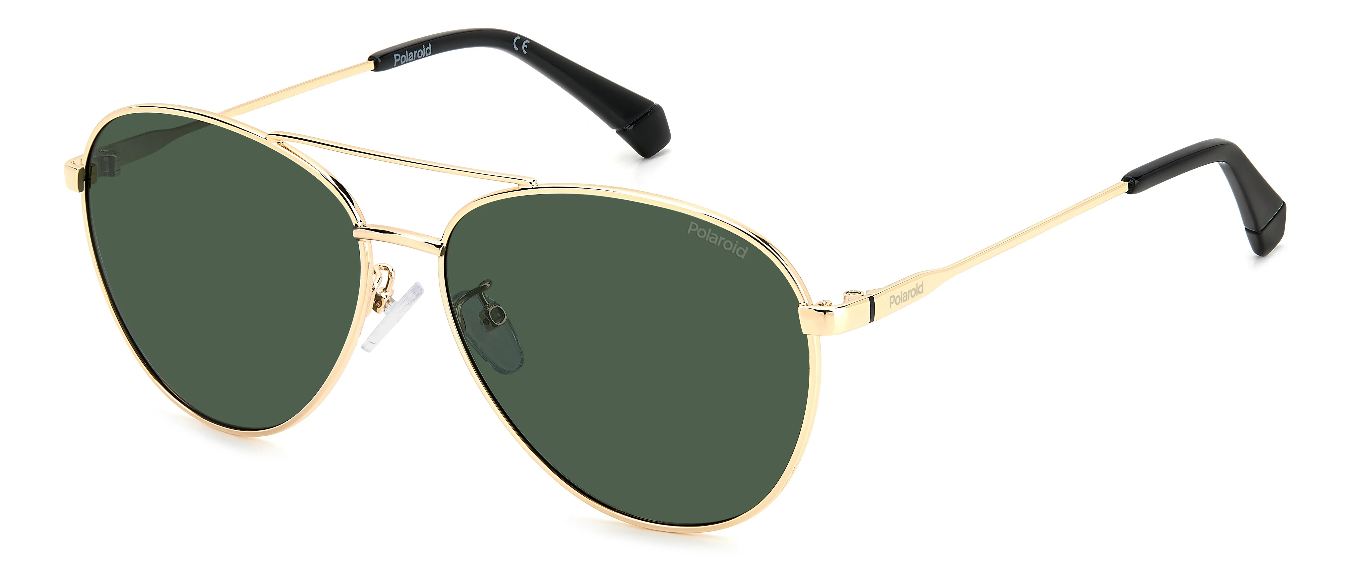 Polaroid PLD 4142/G/S/X PEF/UC Occhiali da sole Metallo Oro verde Verde Pilot Polarizzata - immagine 1