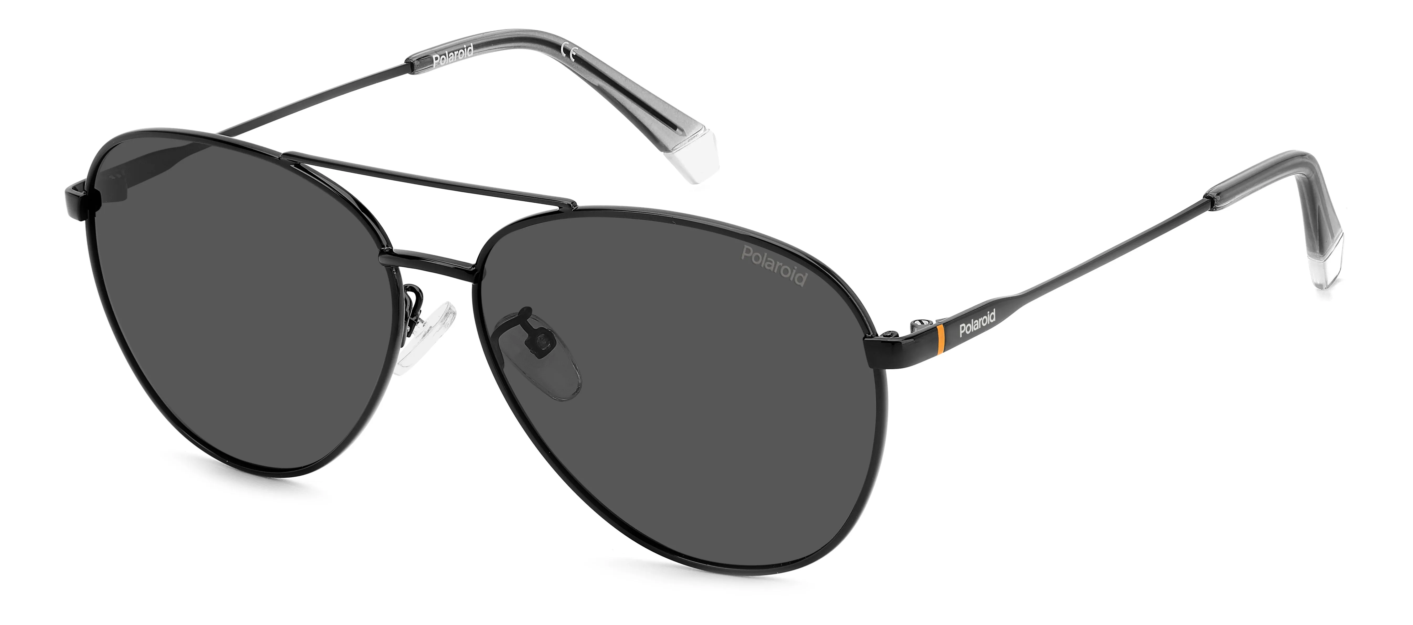 Polaroid PLD 4142/G/S/X 807/M9 Occhiali da sole Metallo Nero Grigio Pilot Polarizzata - immagine 1