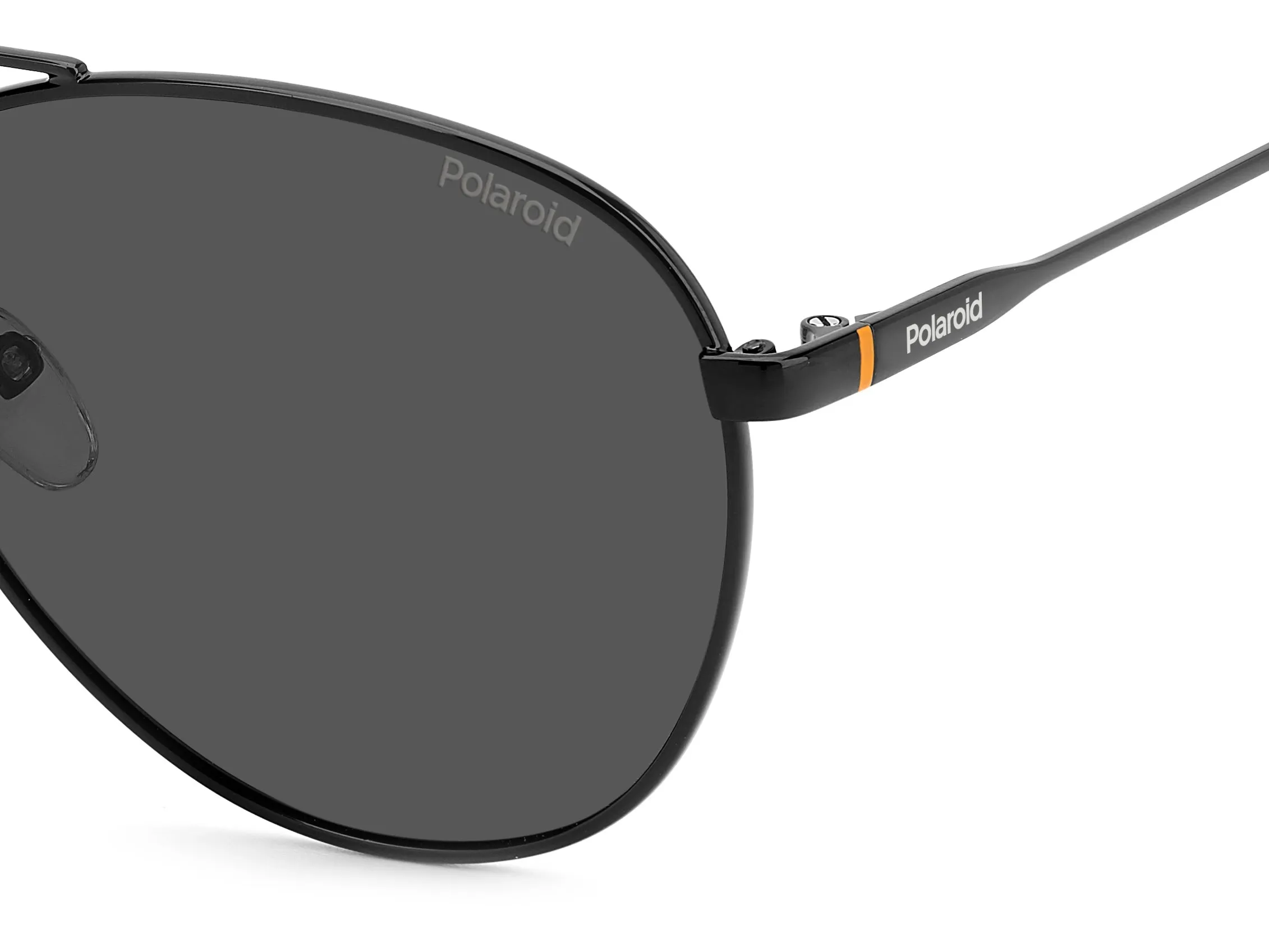 Polaroid PLD 4142/G/S/X 807/M9 Occhiali da sole Metallo Nero Grigio Pilot Polarizzata - immagine 4