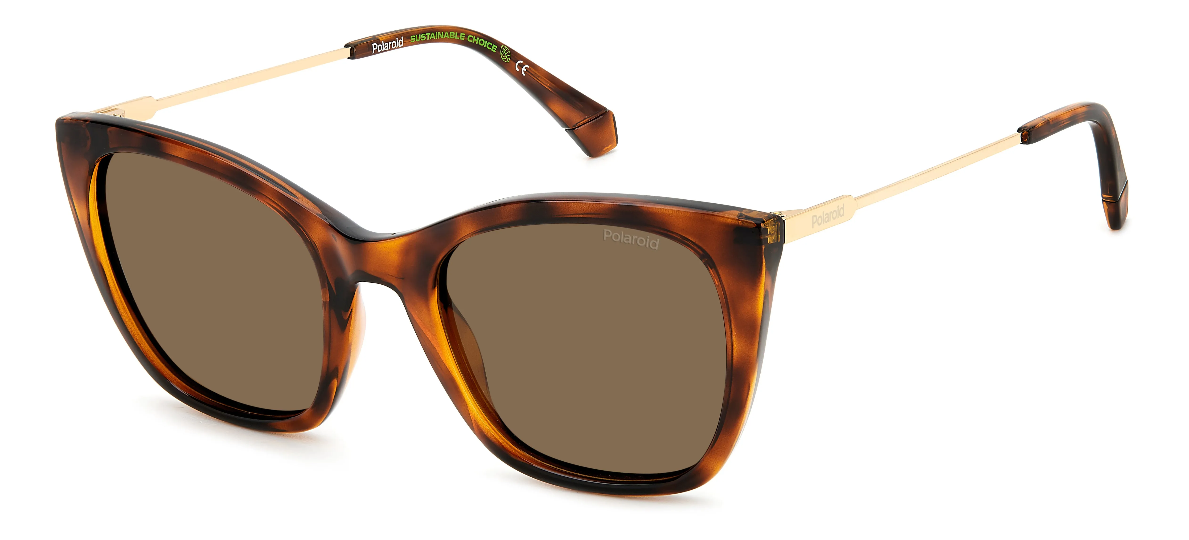Polaroid PLD 4144/S/X 086/SP Occhiali da sole Plastica Havana Marrone Farfalla Polarizzata - immagine 1