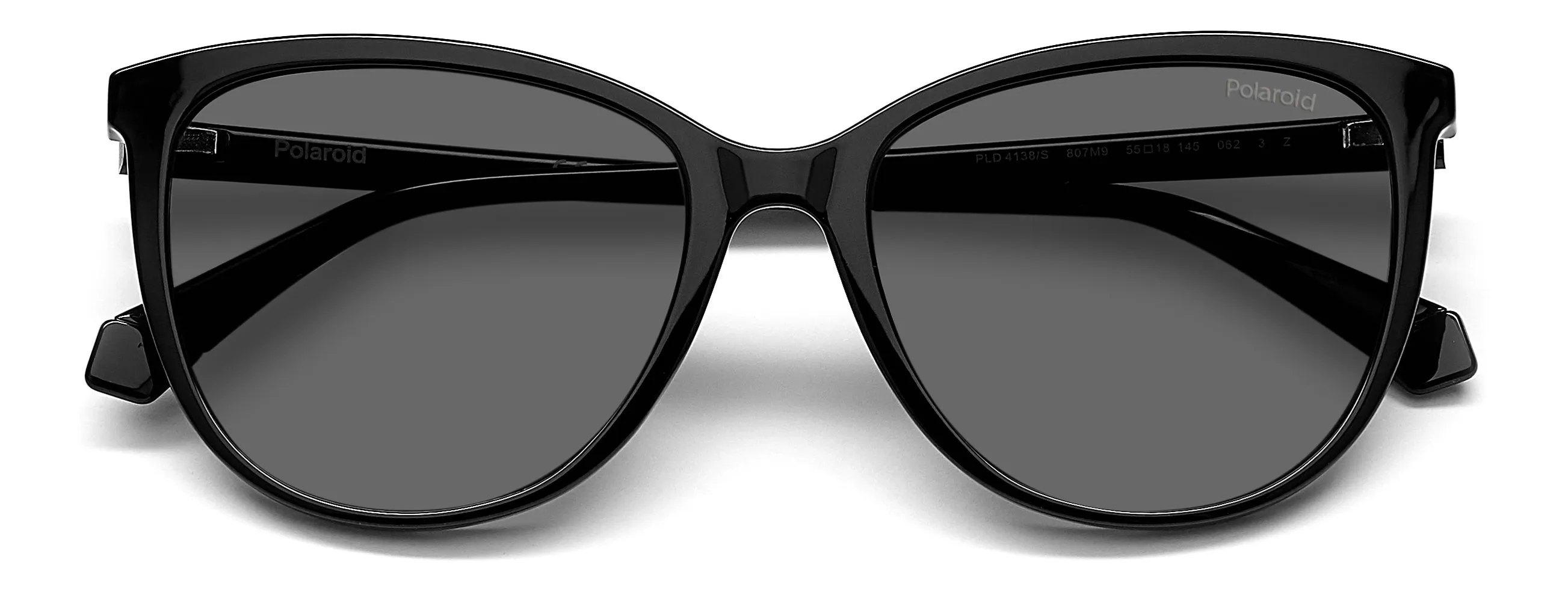 Polaroid PLD 4138/S 807/M9 Occhiali da sole Plastica Nero Grigio Cat Eye Polarizzata - immagine 3