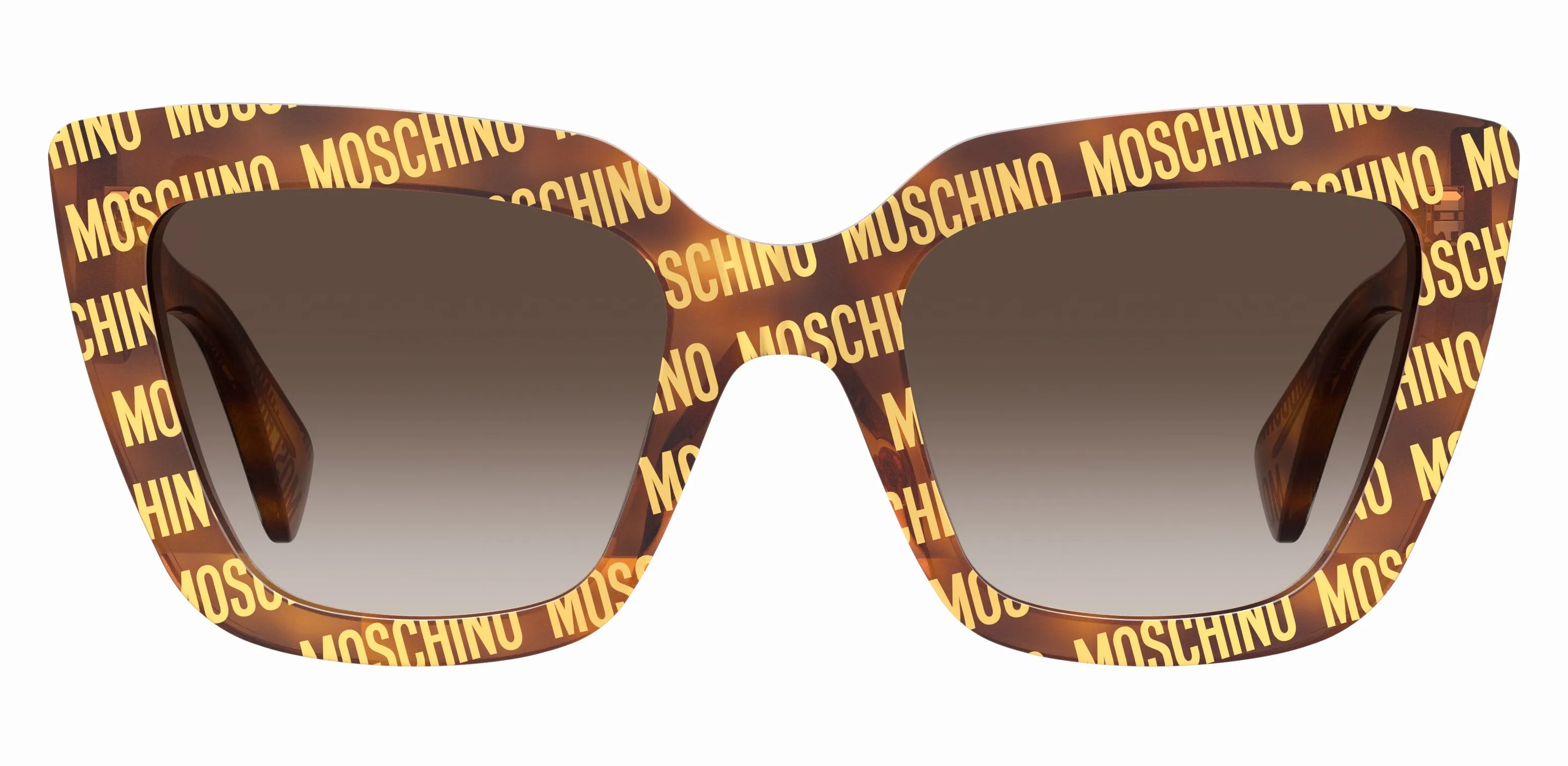 Moschino MOS148/S 2VM/HA Occhiali da sole Acetato Havana Marrone Squadrata Normale Sfumato - immagine 2