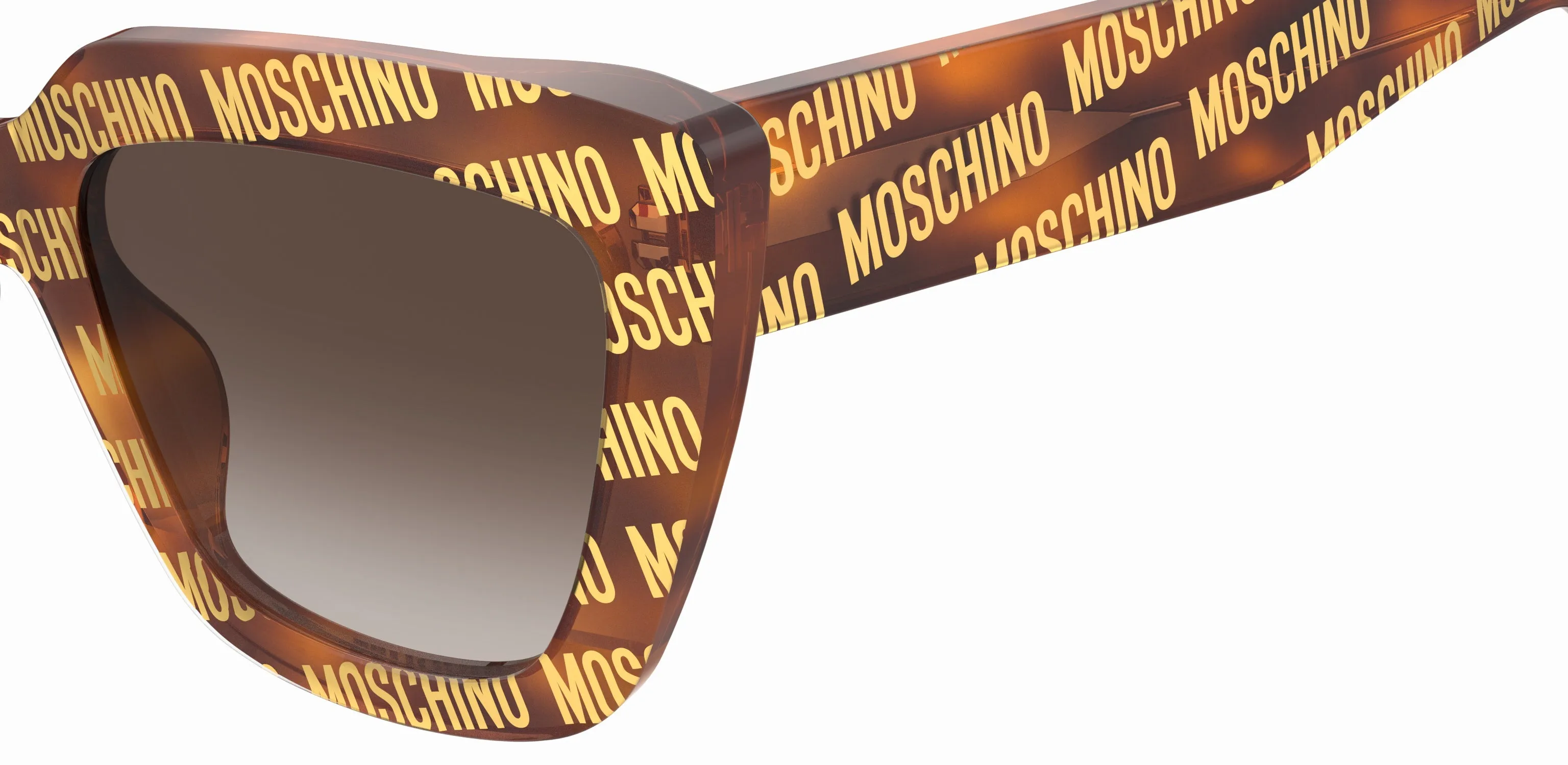 Moschino MOS148/S 2VM/HA Occhiali da sole Acetato Havana Marrone Squadrata Normale Sfumato - immagine 3
