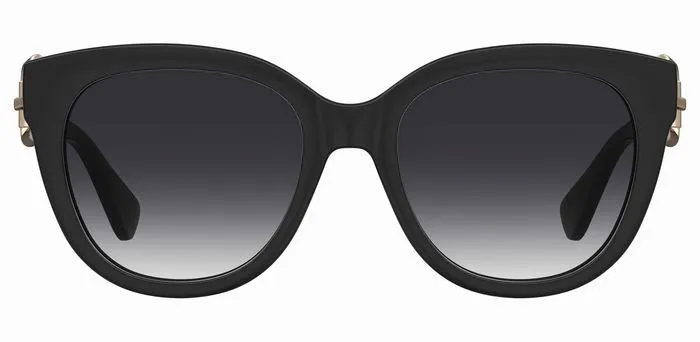 Moschino MOS143/S 807/9O Occhiali da sole Iniettato Nero Grigio Farfalla Normale Sfumato - immagine 2