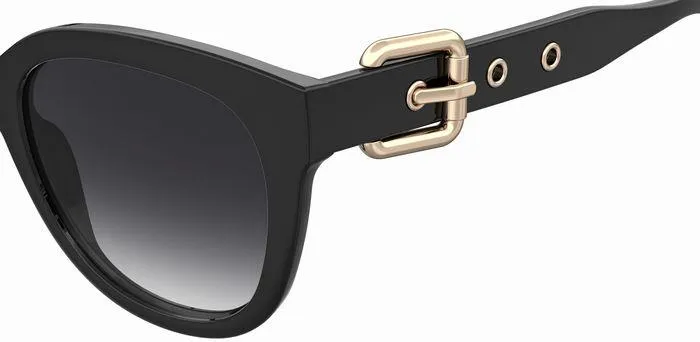 Moschino MOS143/S 807/9O Occhiali da sole Iniettato Nero Grigio Farfalla Normale Sfumato - immagine 4