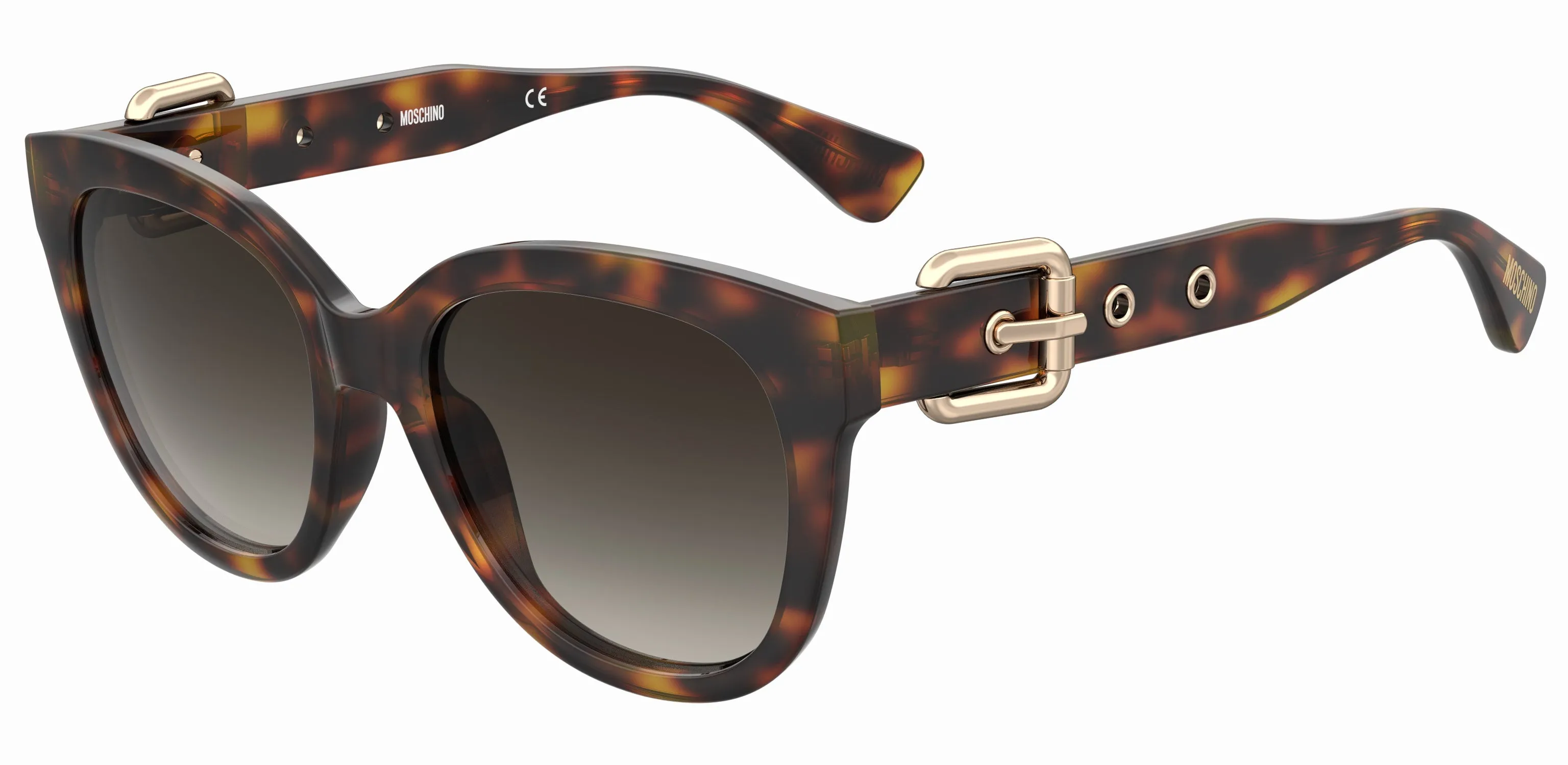 Moschino MOS143/S 05L/HA Occhiali da sole Iniettato Havana Marrone Farfalla Normale Sfumato - immagine 1