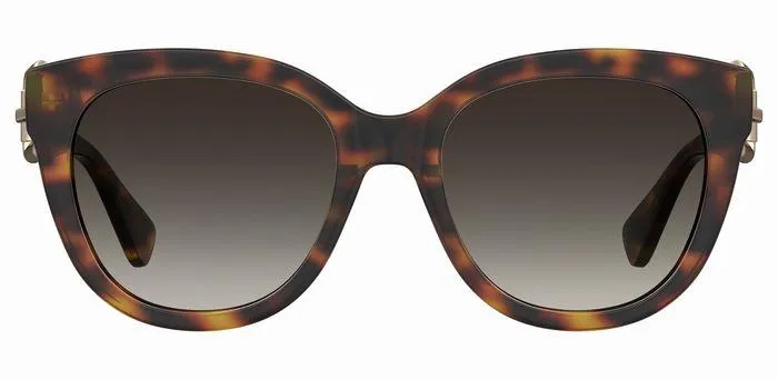 Moschino MOS143/S 05L/HA Occhiali da sole Iniettato Havana Marrone Farfalla Normale Sfumato - immagine 2