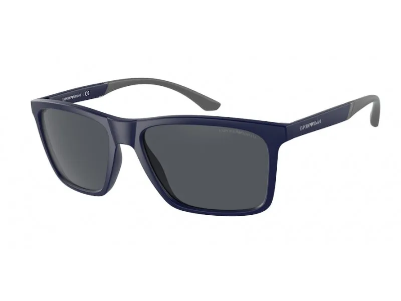 Emporio Armani EA4170 508887 Occhiali da sole Plastica Blu opaco Grigio scuro Squadrata Normale - immagine 1