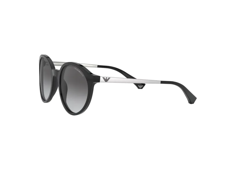 Emporio Armani EA4134 501711 Occhiali da sole Acetato Nero Grigio Rotonda Normale Sfumato - immagine 3