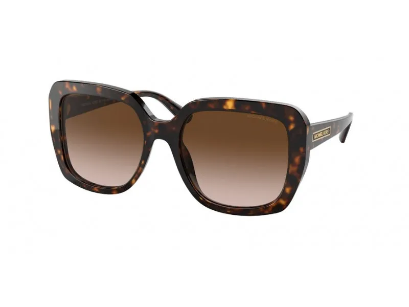 Michael Kors MK2140 MANHASSET 300613 Occhiali da sole Acetato Havana Marrone Squadrata Sfumato - immagine 1