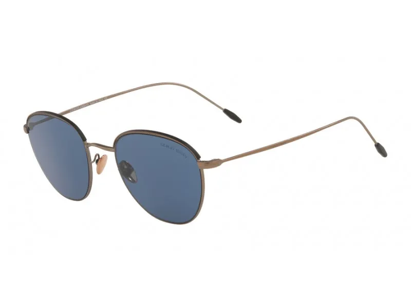 Giorgio Armani AR6048 300680 Occhiali da sole Metallo Bronzo / Rame Blu Squadrata - immagine 1