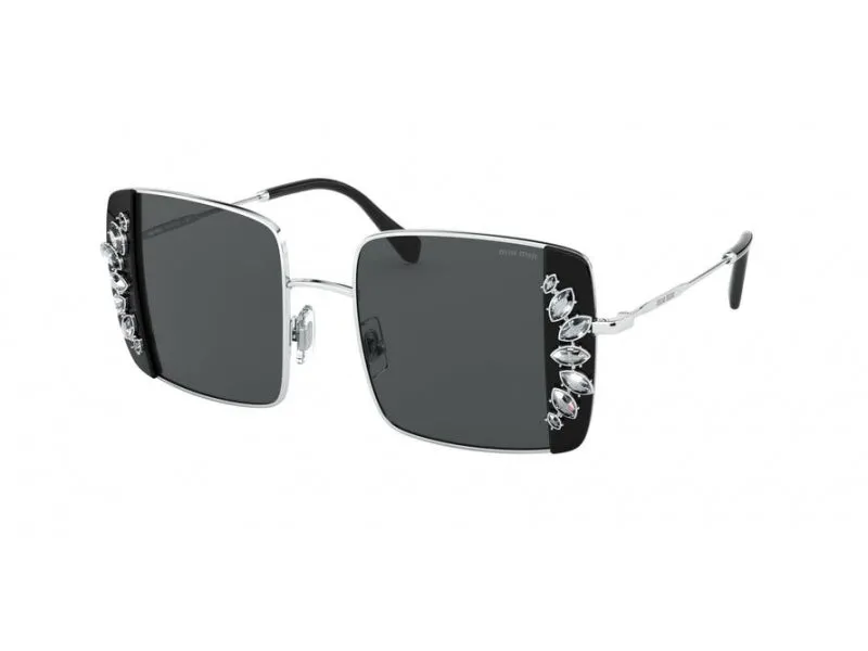 Miu Miu MU 56VS CORE COLLECTION 01E5S0 Occhiali da sole Metallo Argento Grigio Squadrata Normale - immagine 1
