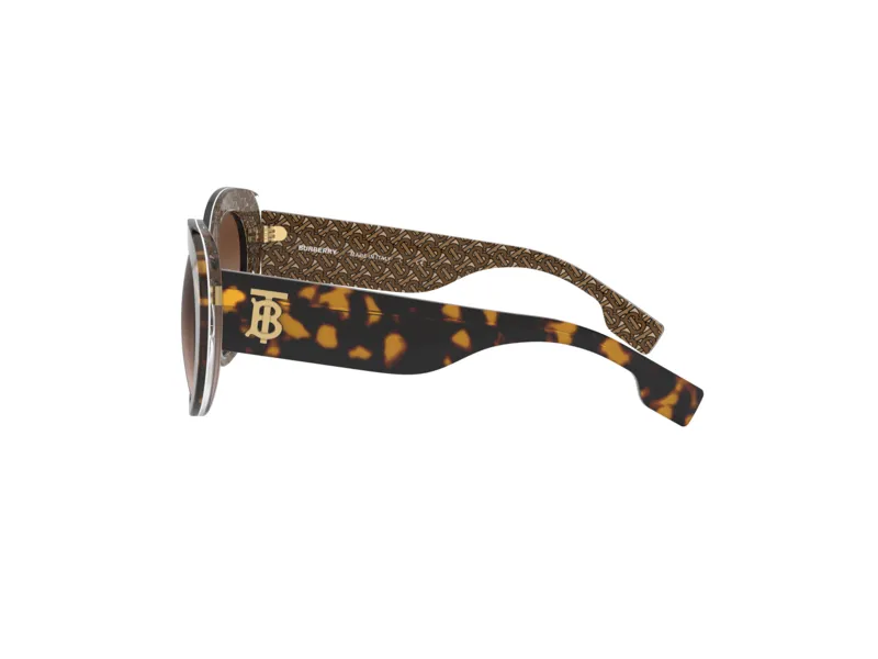 Burberry BE4298 ROSE 382713 Occhiali da sole Plastica Havana Marrone Cat Eye Normale Sfumato - immagine 4