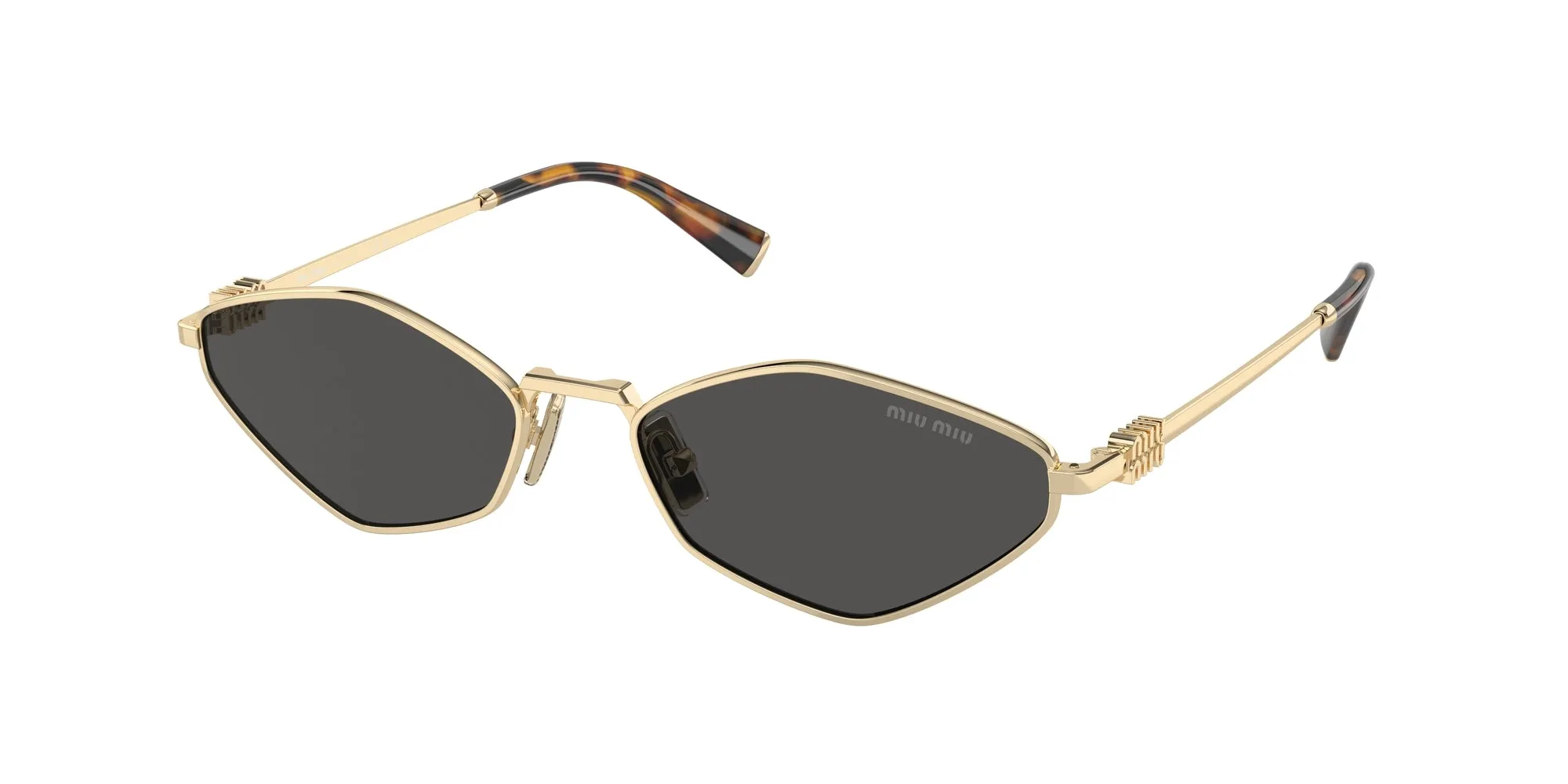Miu Miu MU 56ZS ZVN5S0 Occhiali da sole Metallo Oro Grigio Geometrica Normale - immagine 1