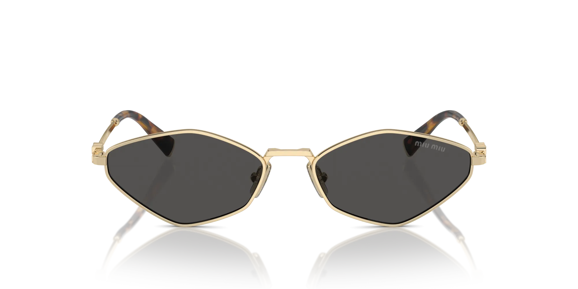 Miu Miu MU 56ZS ZVN5S0 Occhiali da sole Metallo Oro Grigio Geometrica Normale - immagine 3
