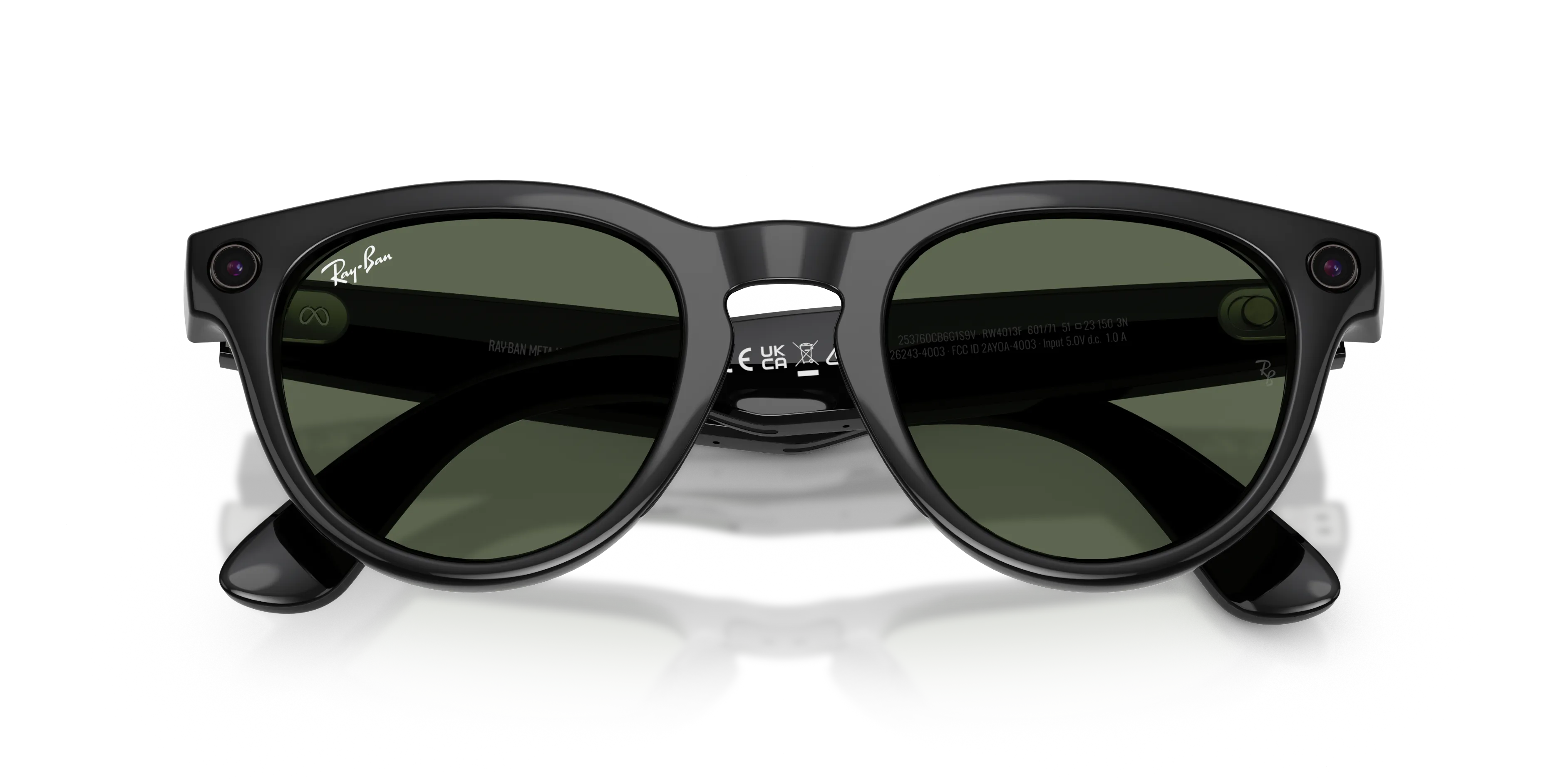 Ray - Ban RW4013F Ray-Ban Meta (Gen 2) Headliner 601/71 Smart glasses Iniettato Nero Verde G15 Pantos Normale - immagine 2