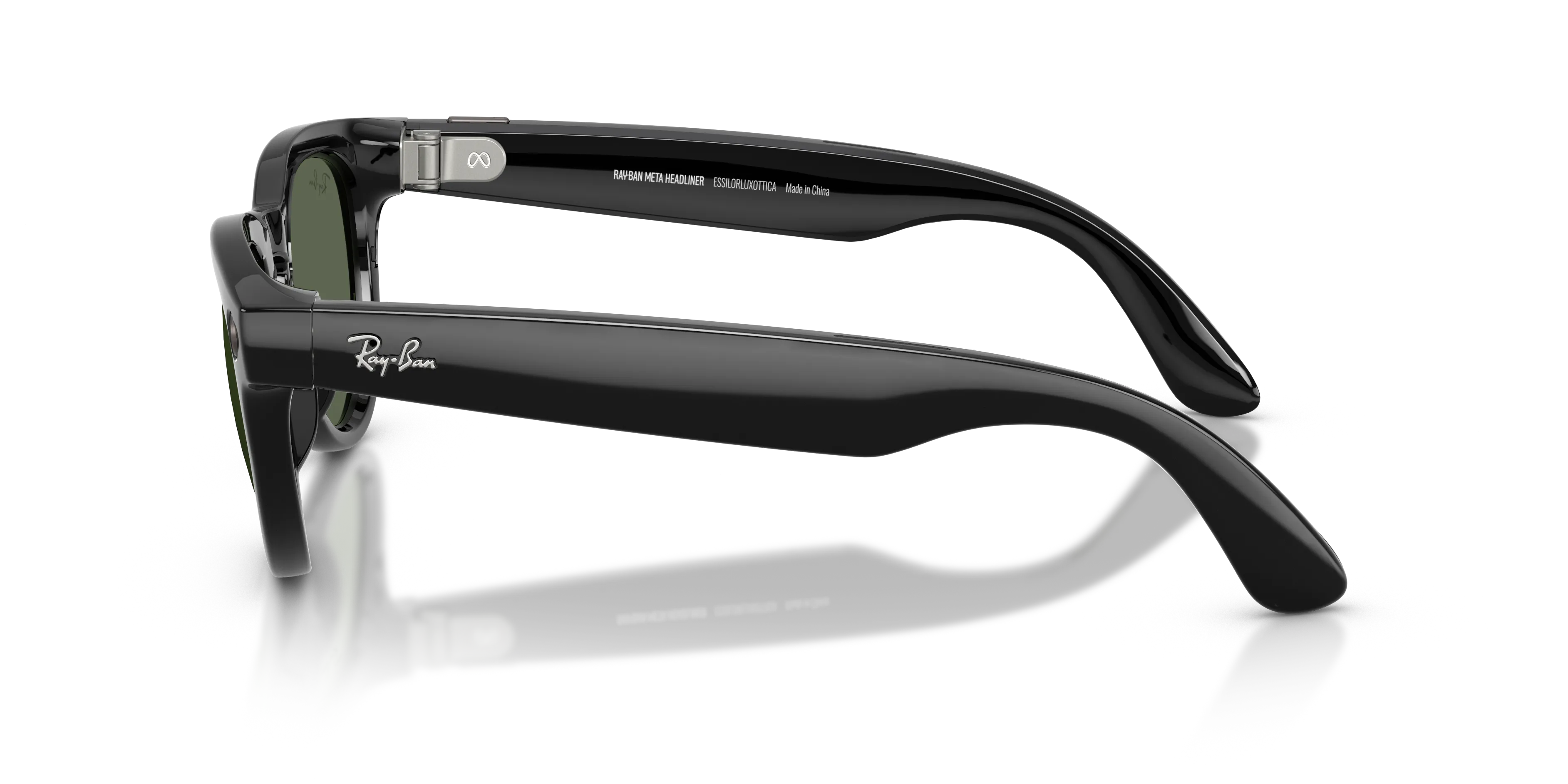 Ray - Ban RW4013F Ray-Ban Meta (Gen 2) Headliner 601/71 Smart glasses Iniettato Nero Verde G15 Pantos Normale - immagine 4