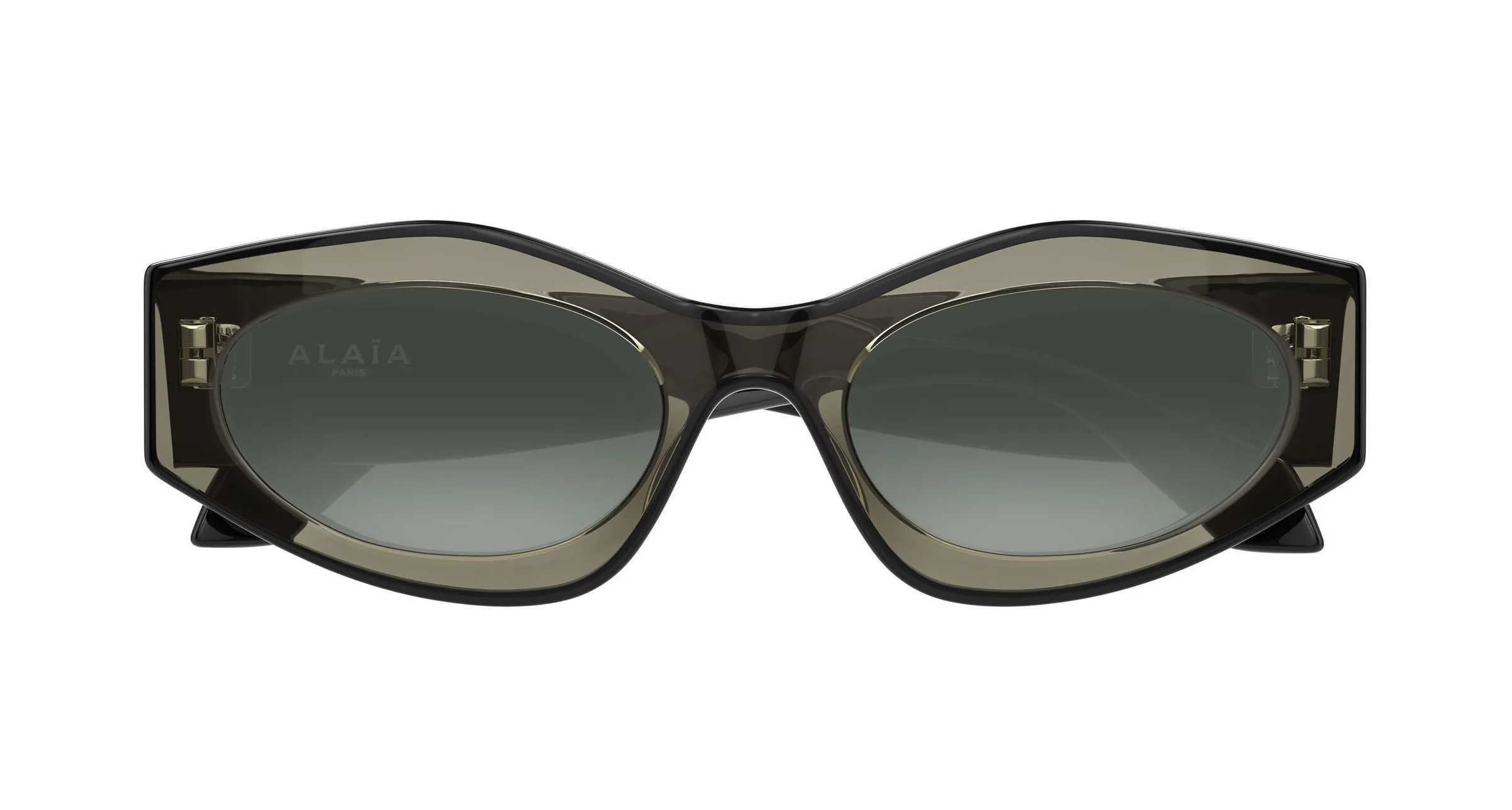 AZZEDINE ALAÏA AA0093S 004 Occhiali da sole Acetato Marrone Grigio Cat Eye - immagine 2