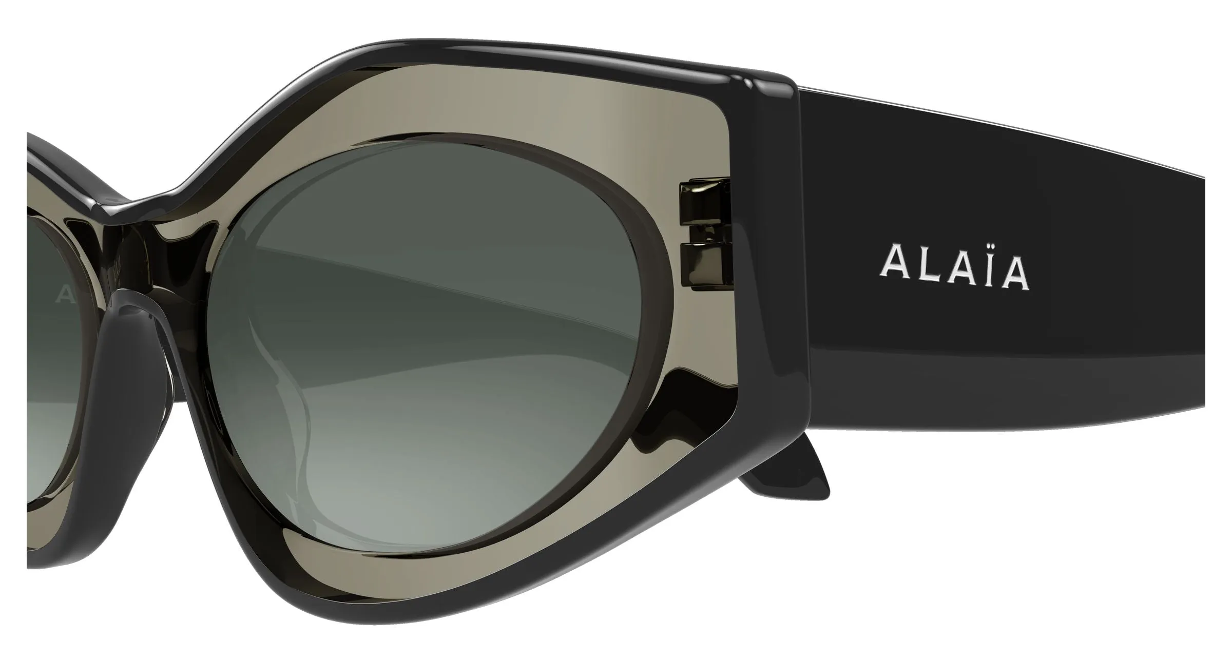 AZZEDINE ALAÏA AA0093S 004 Occhiali da sole Acetato Marrone Grigio Cat Eye - immagine 3